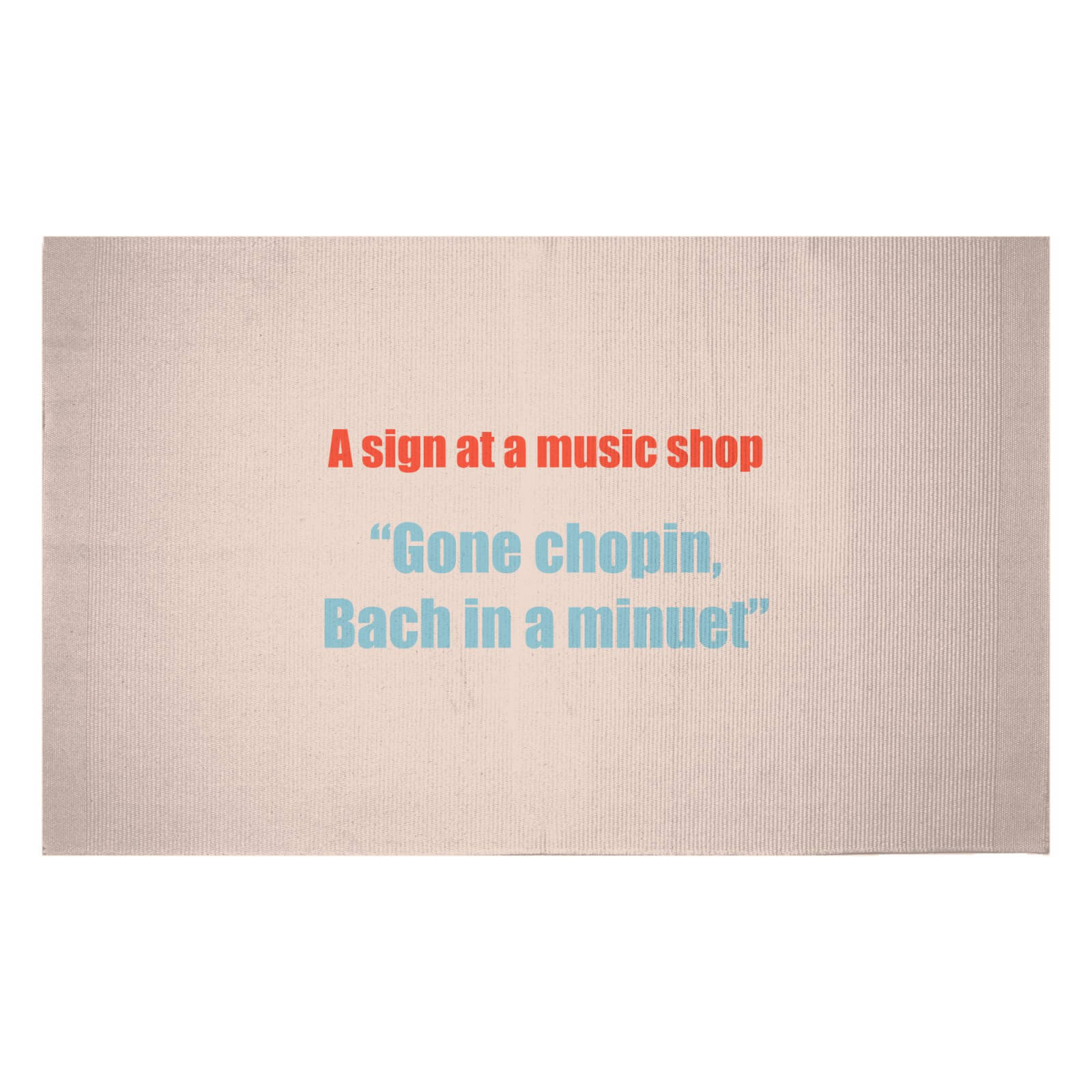 A Sign To A Music Shop Woven Rug - Small