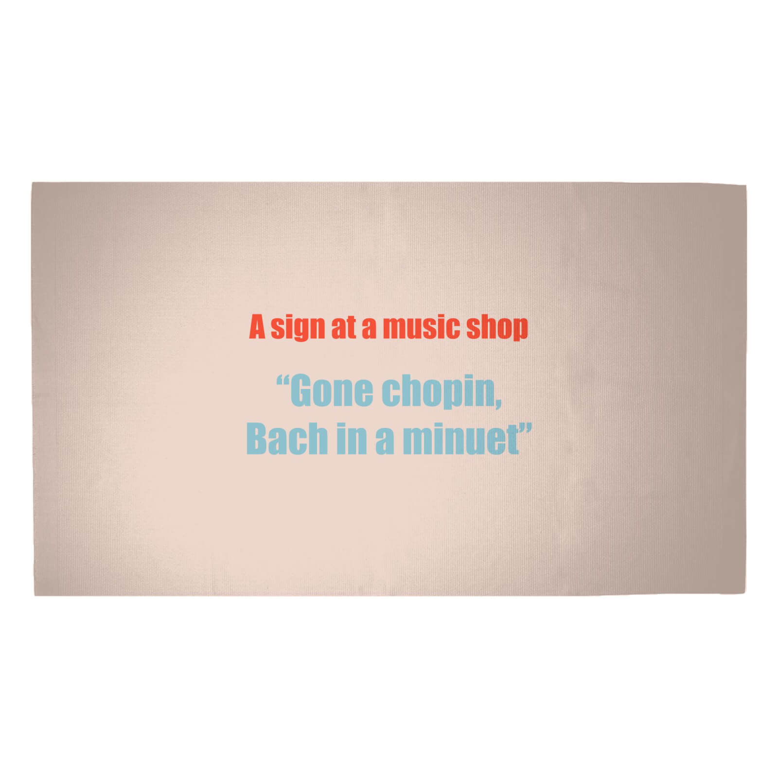 A Sign To A Music Shop Woven Rug - Medium