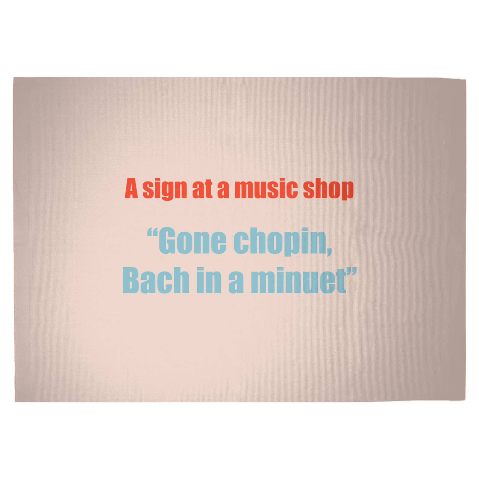 A Sign To A Music Shop Woven Rug - Large