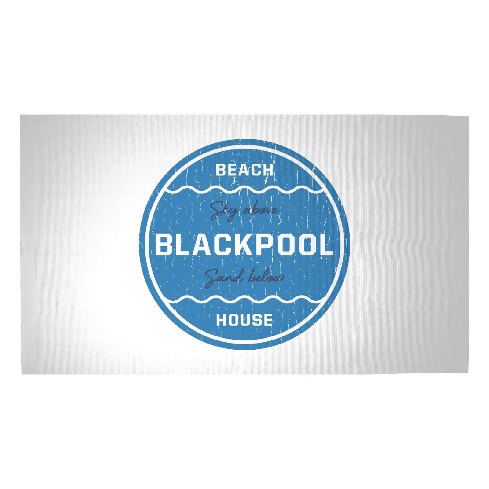 Blackpool Beach Badge Woven Rug - Medium