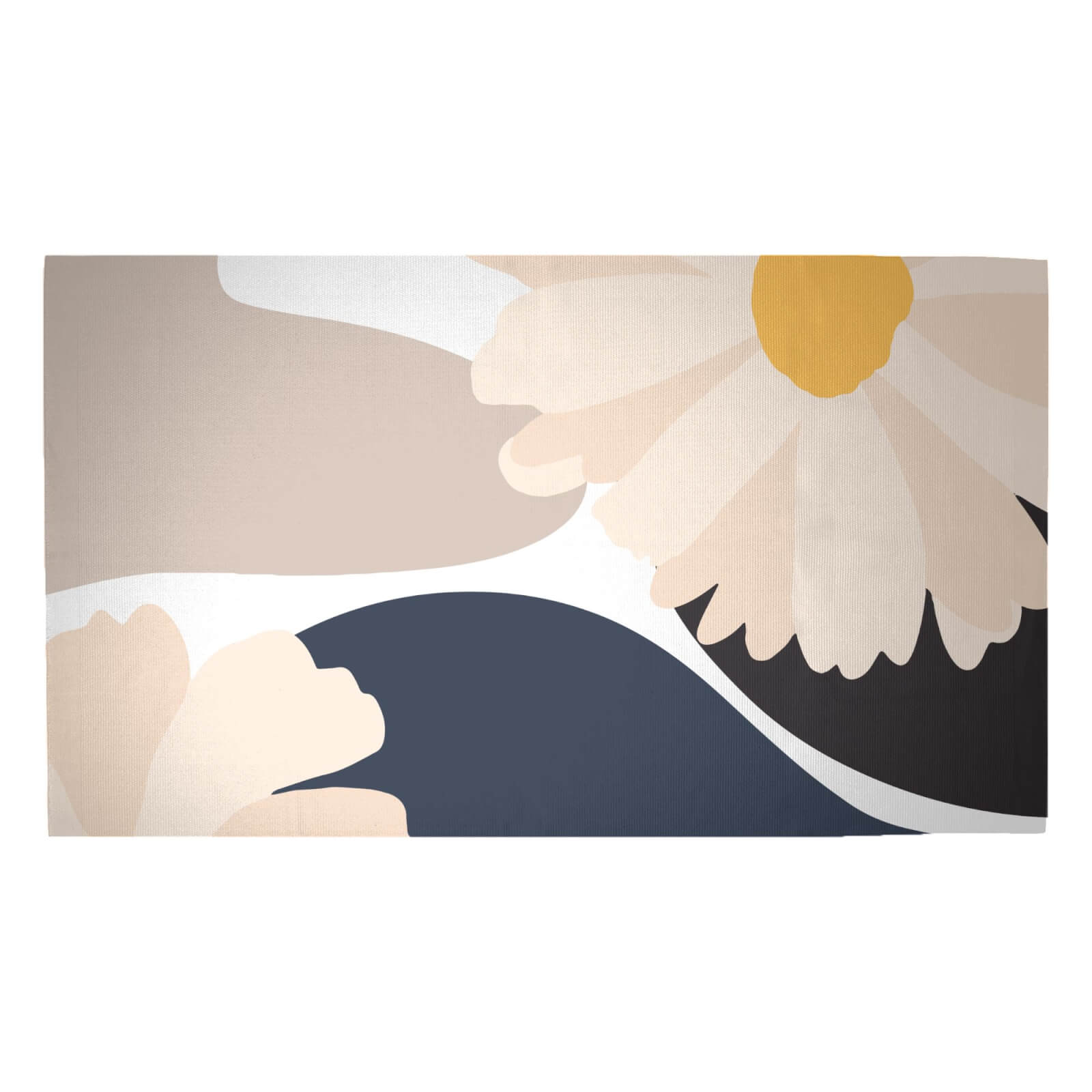 Abstract Daisies Woven Rug - Medium