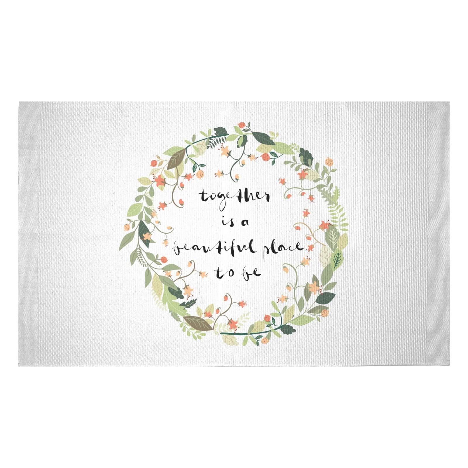Together Is A Beautiful Place To Be Woven Rug - Small