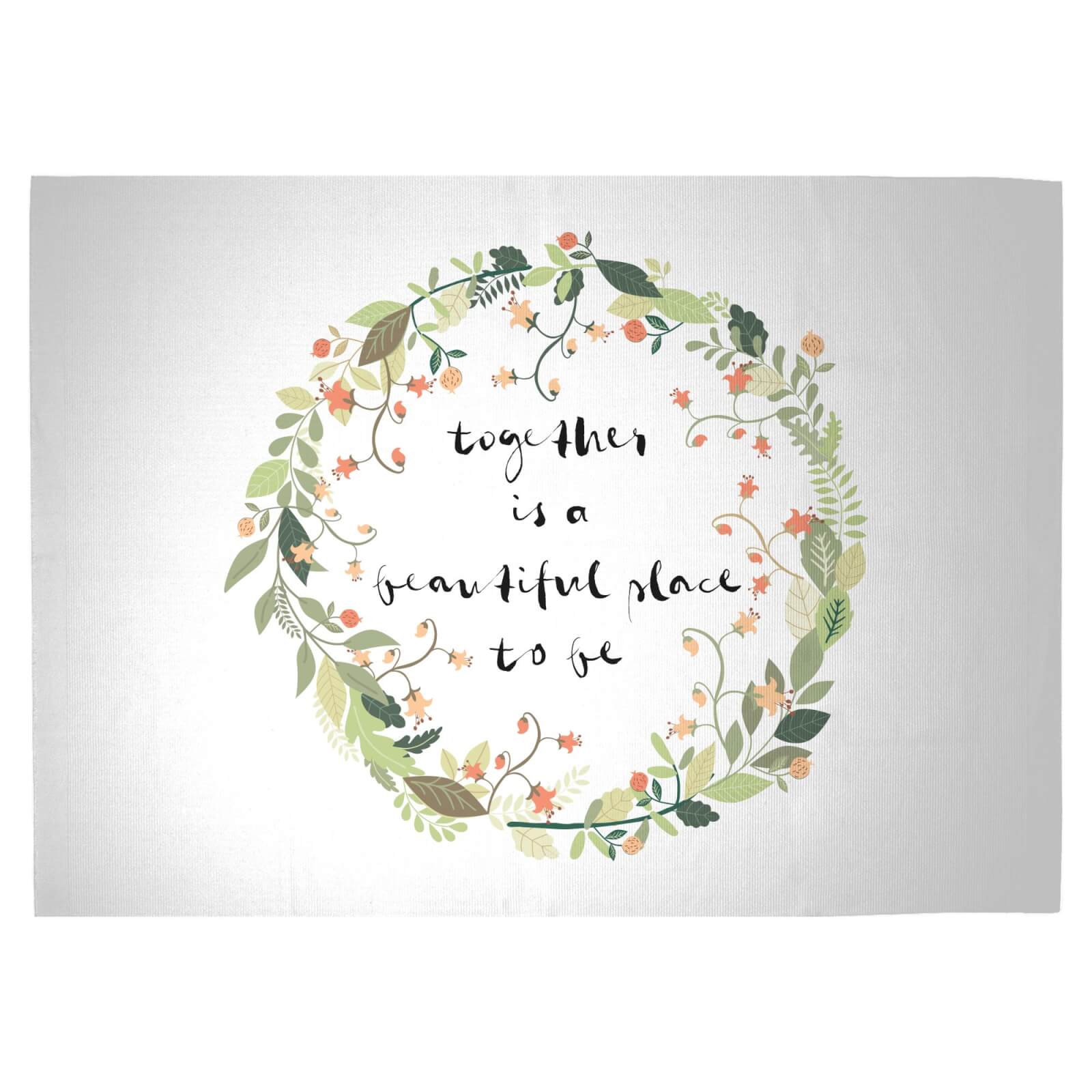 Together Is A Beautiful Place To Be Woven Rug - Large