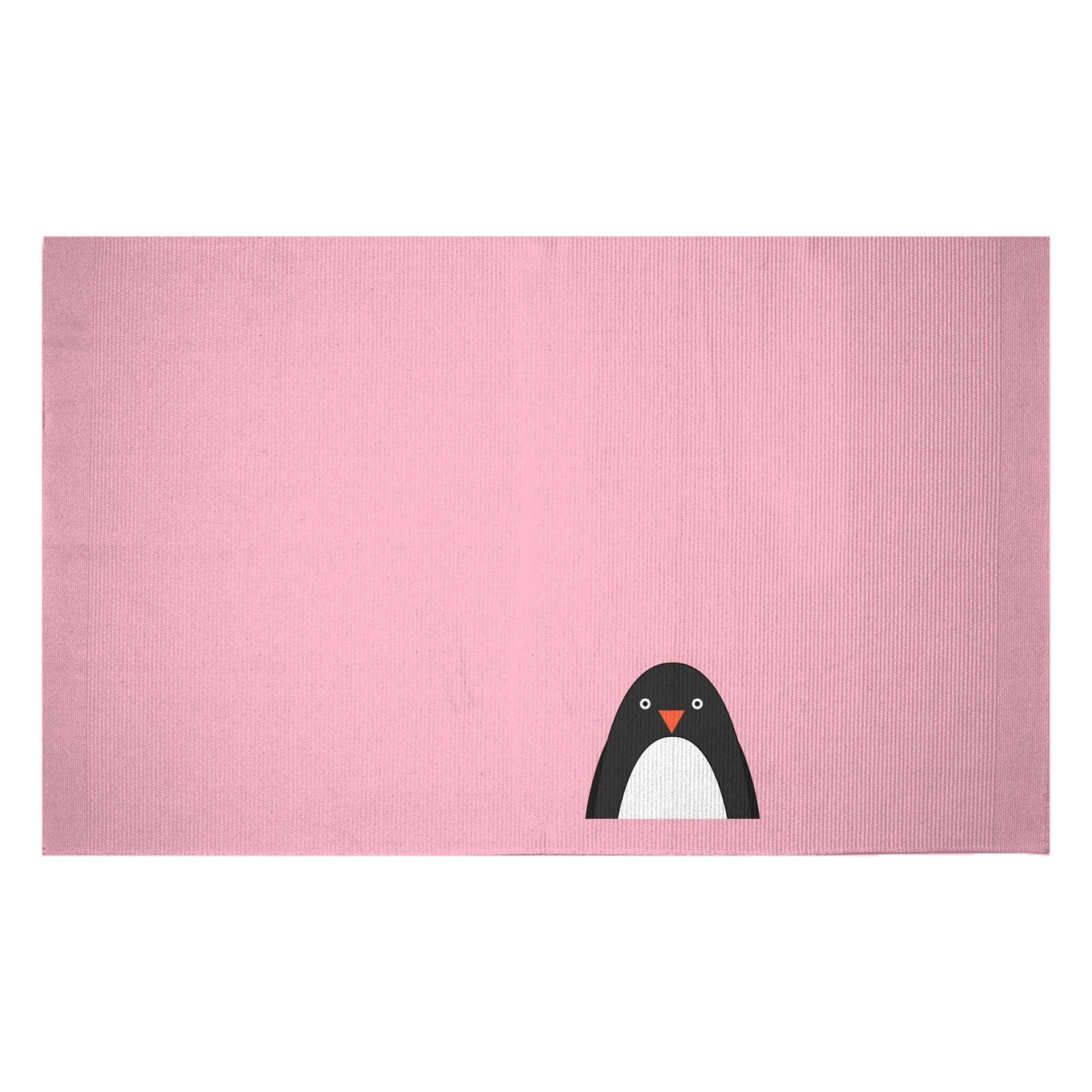 Pink Penguin Woven Rug - Small