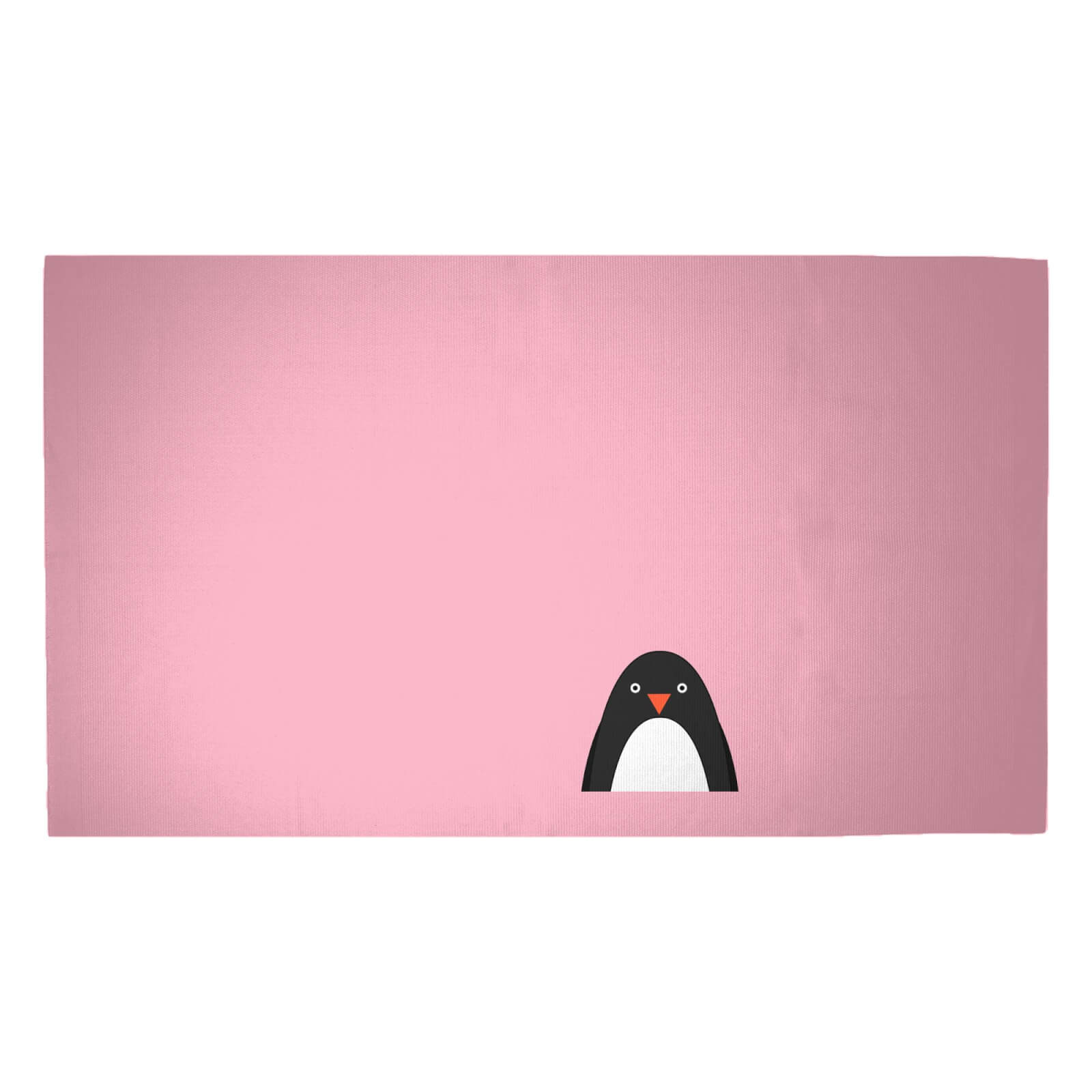 Pink Penguin Woven Rug - Medium