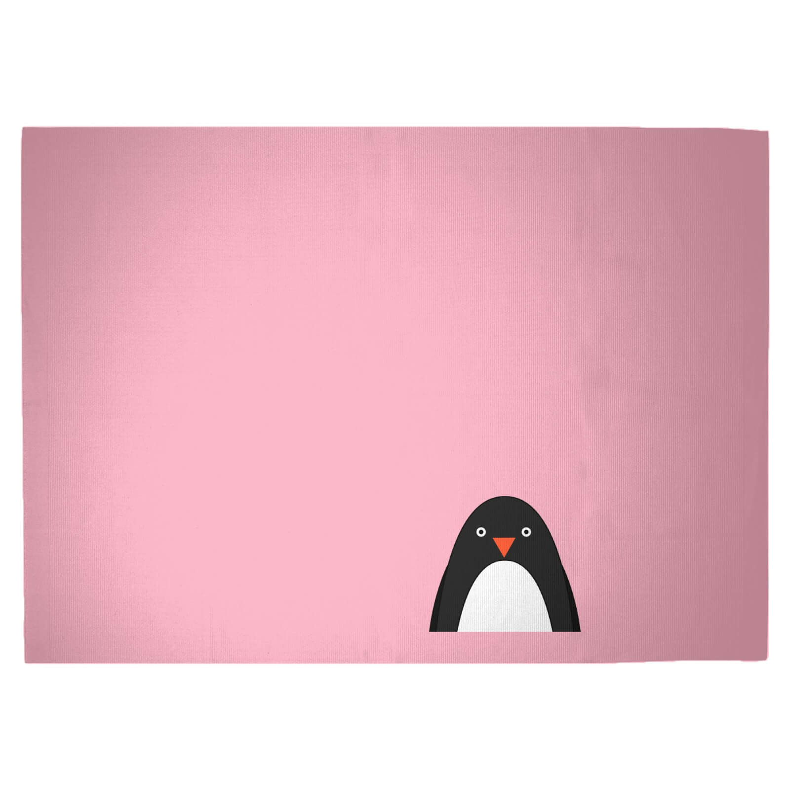Pink Penguin Woven Rug - Large