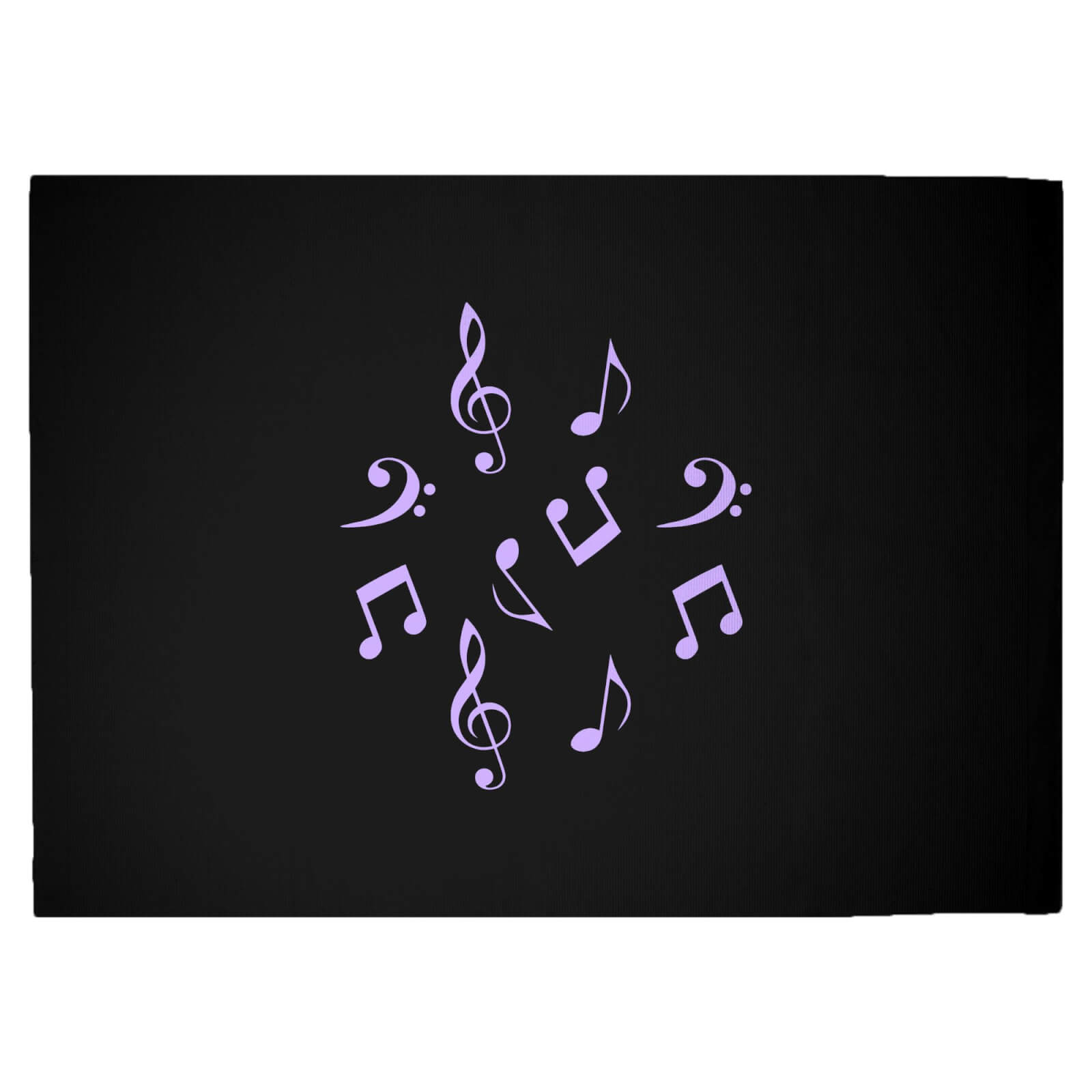 Music Note Woven Rug - Large