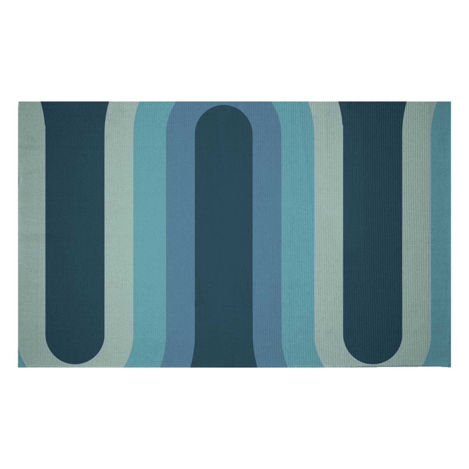 Blue Groove Woven Rug - Small