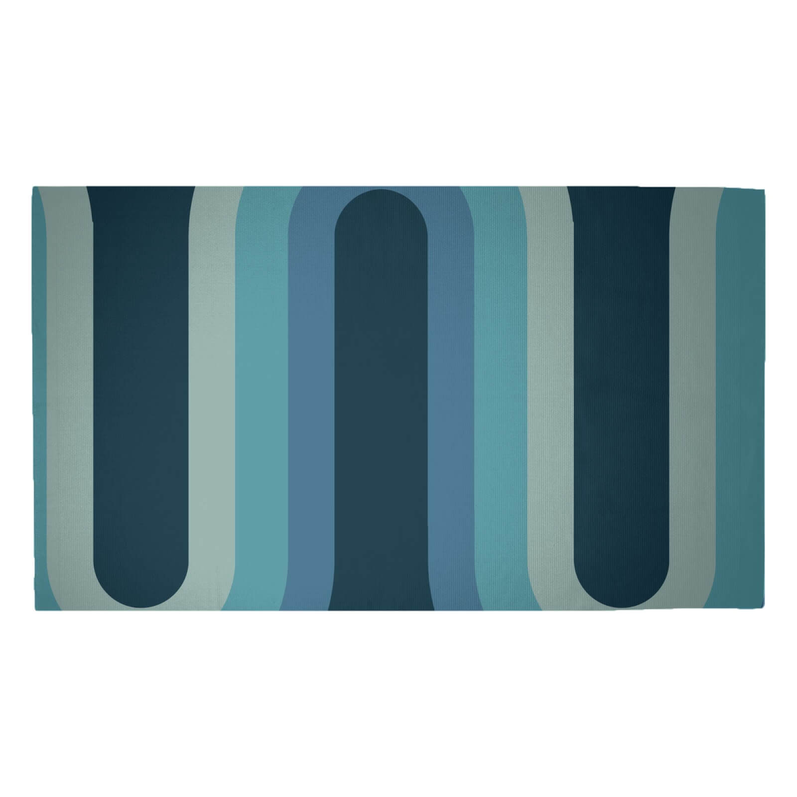 Blue Groove Woven Rug - Medium