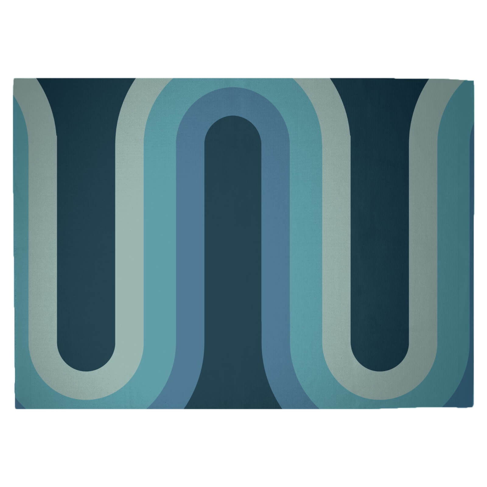 Blue Groove Woven Rug - Large