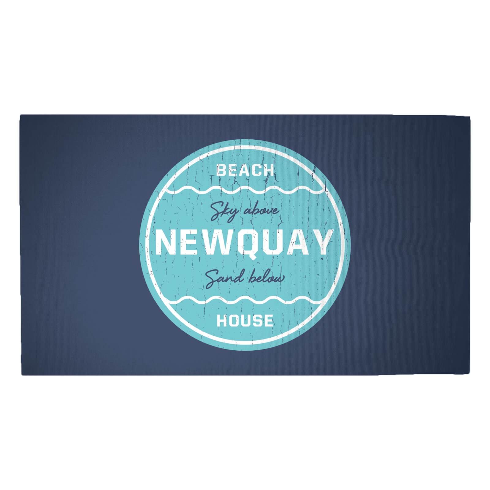 Newquay Beach Badge Woven Rug - Medium