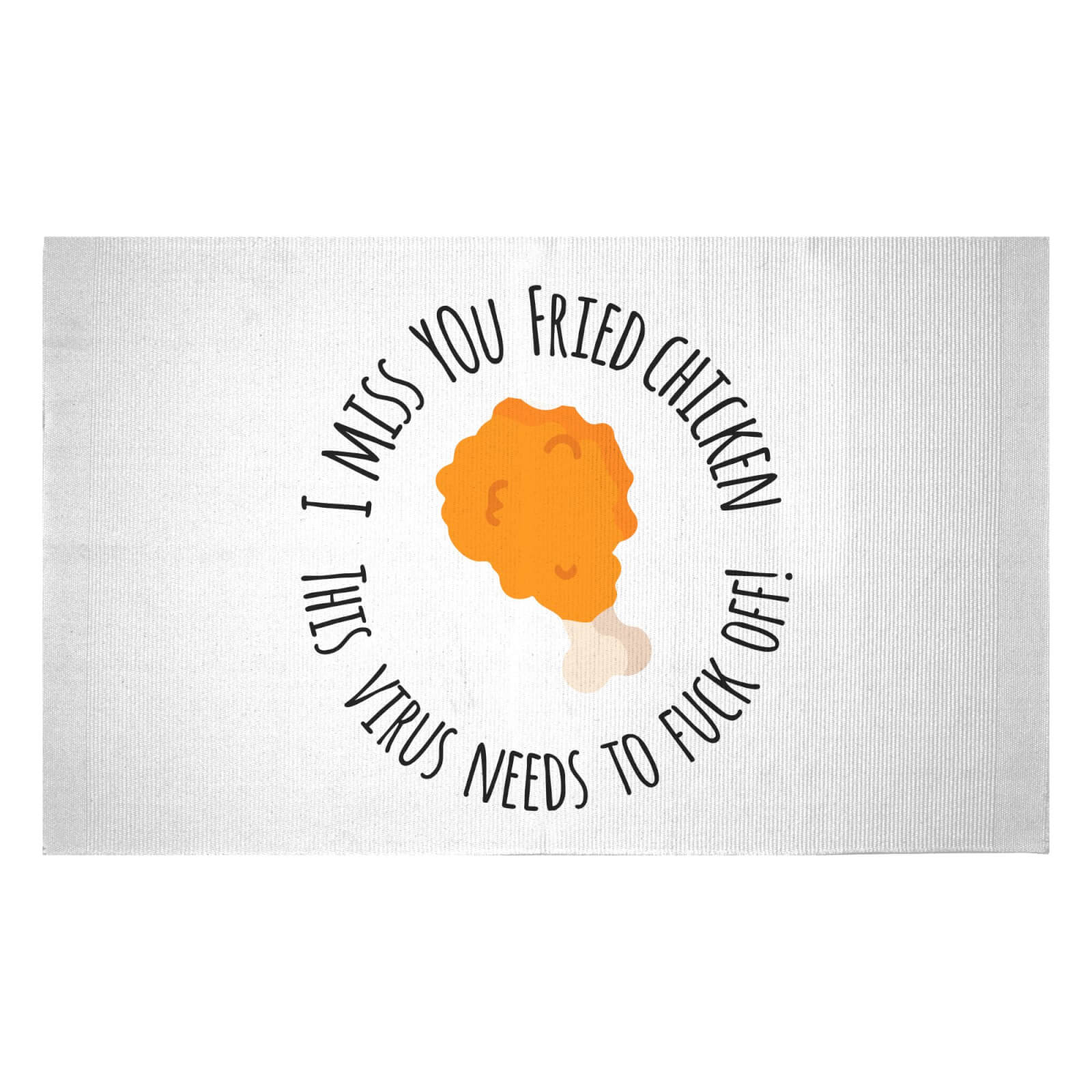 I Miss You Fried Chicken Woven Rug - Small