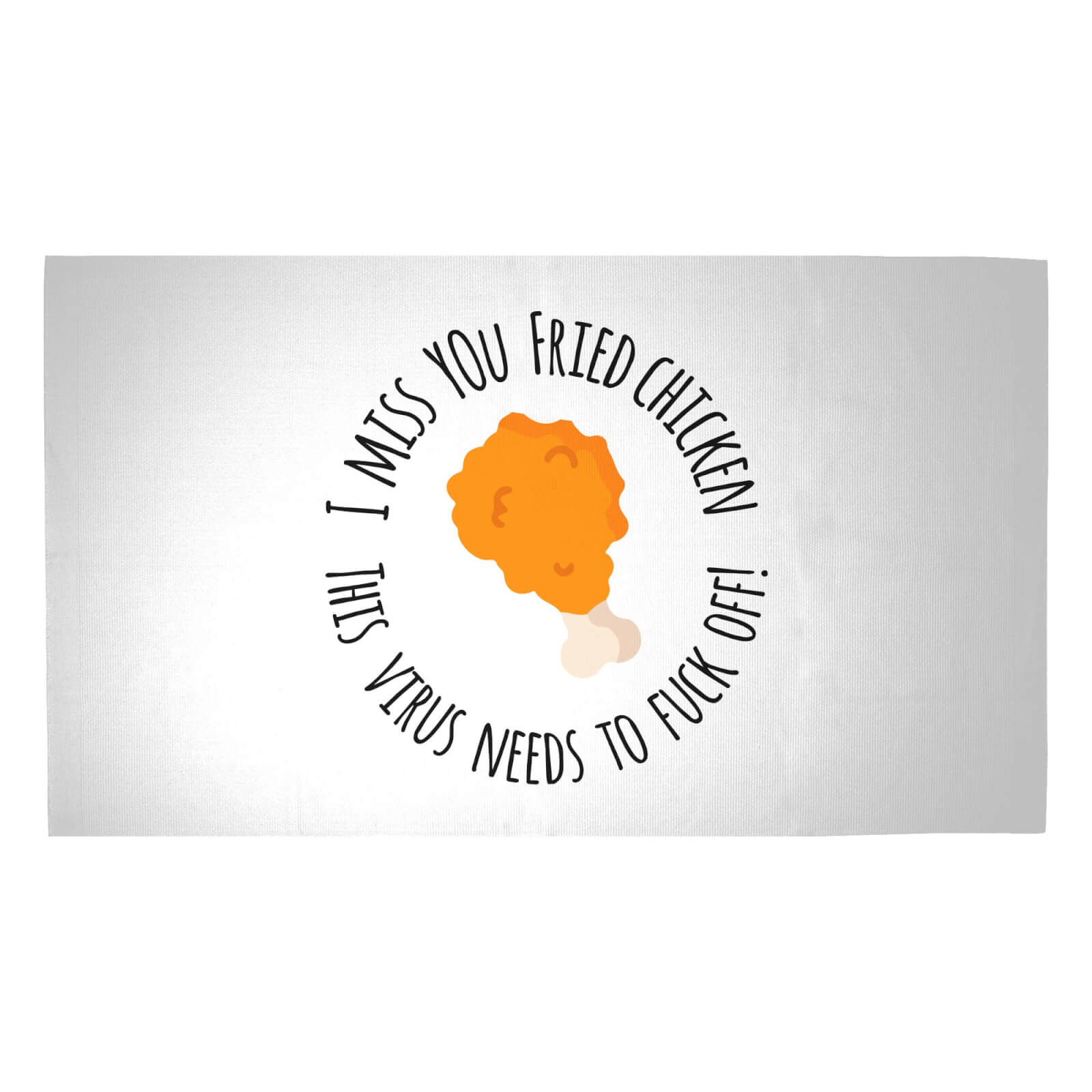 I Miss You Fried Chicken Woven Rug - Medium