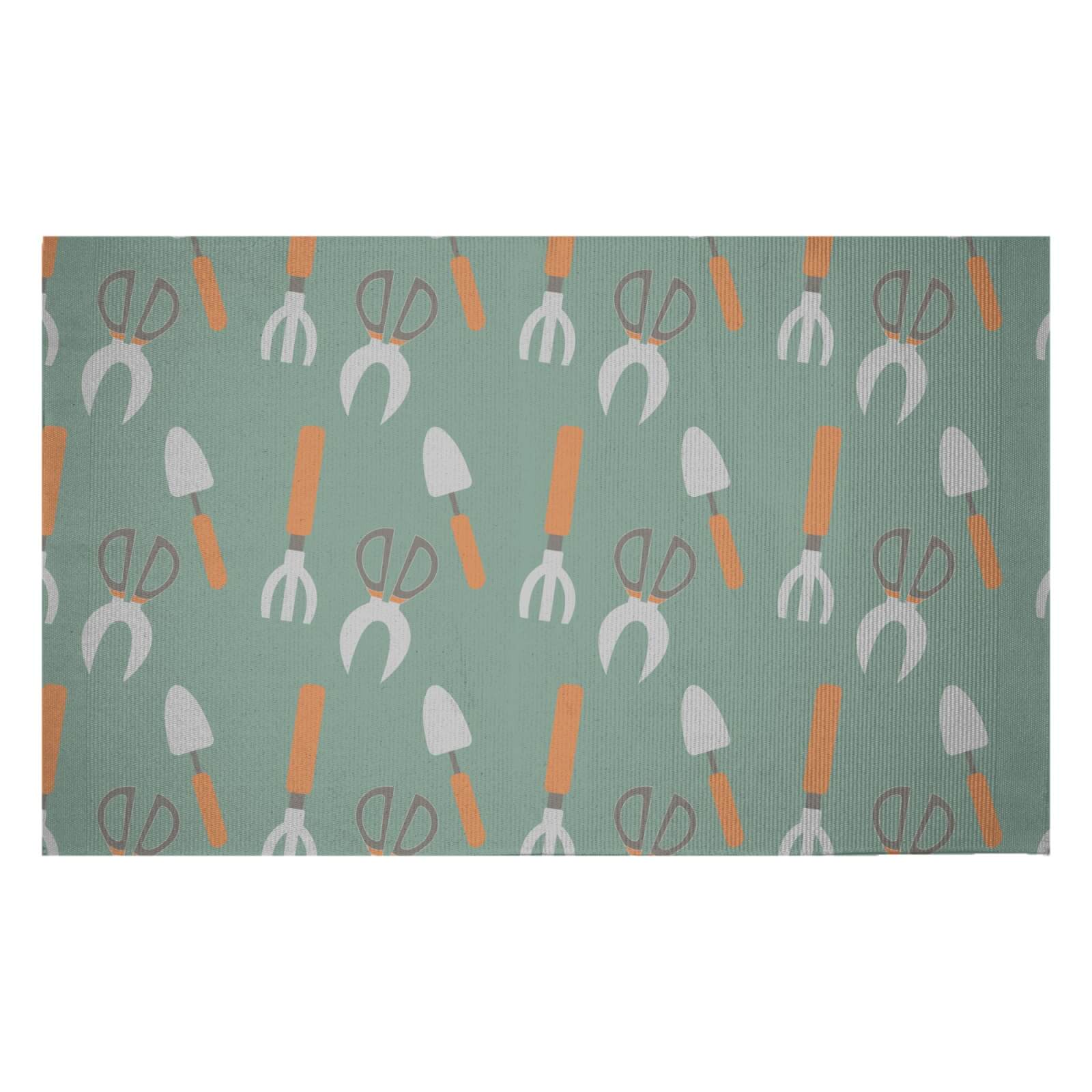 Garden Tools Print Woven Rug - Small