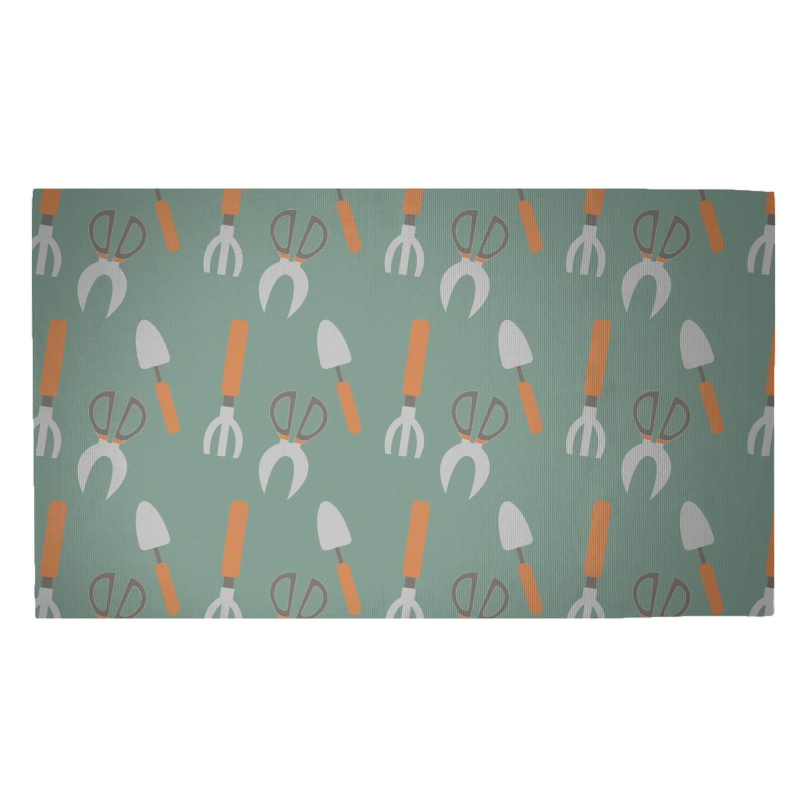 Garden Tools Print Woven Rug - Medium