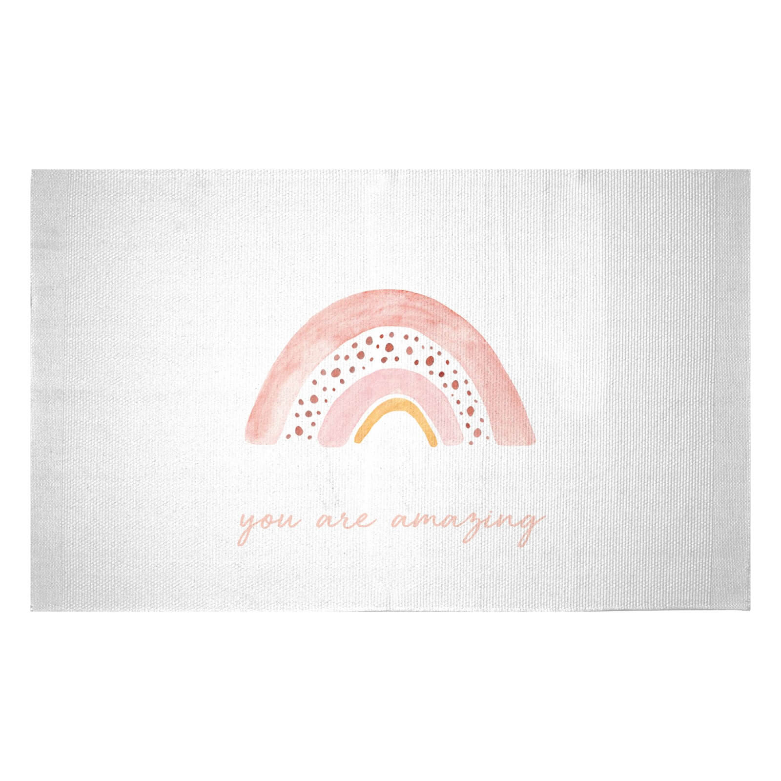 You Are Amazing Rainbow Woven Rug - Small