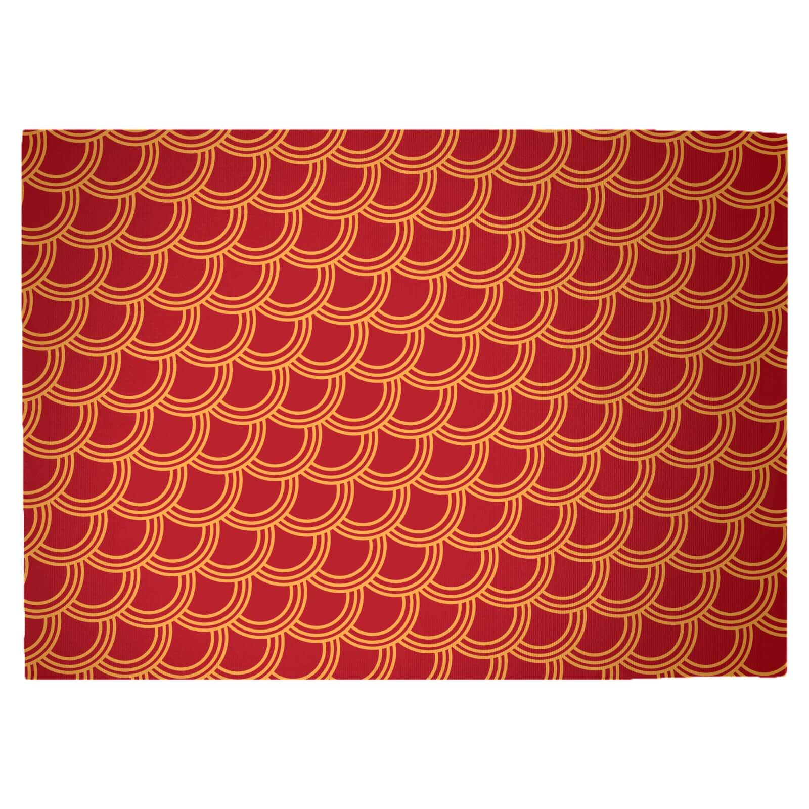 Chinese Pattern Red Woven Rug - Large