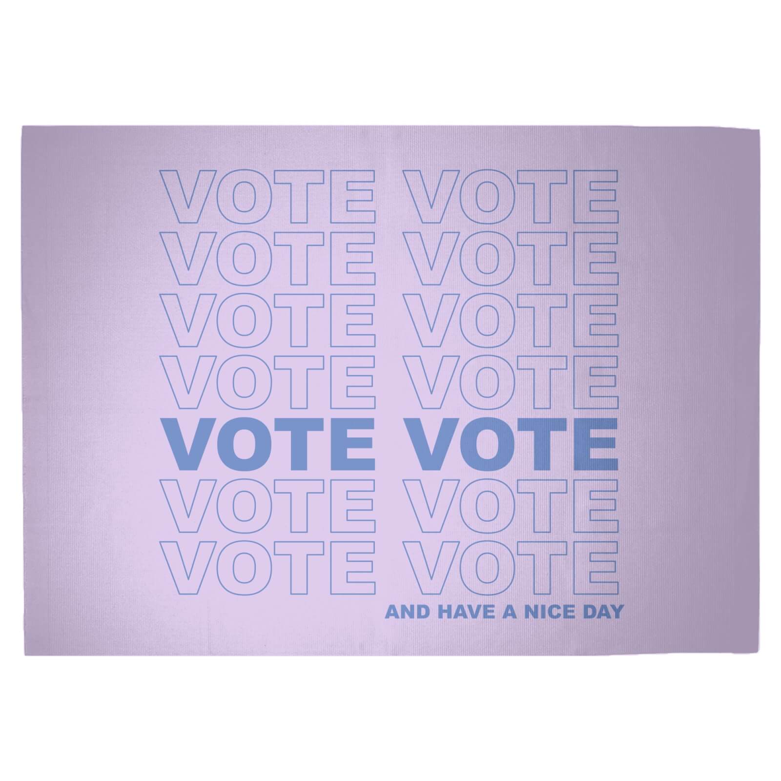 Vote And Have A Nice Day Woven Rug - Large