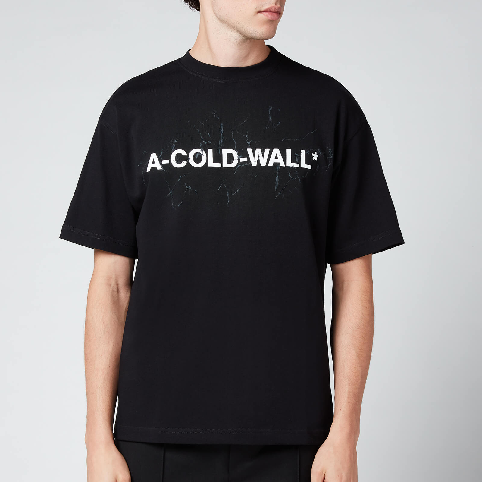 A-COLD-WALL* Men's Cracked Logo T-Shirt - Black - M