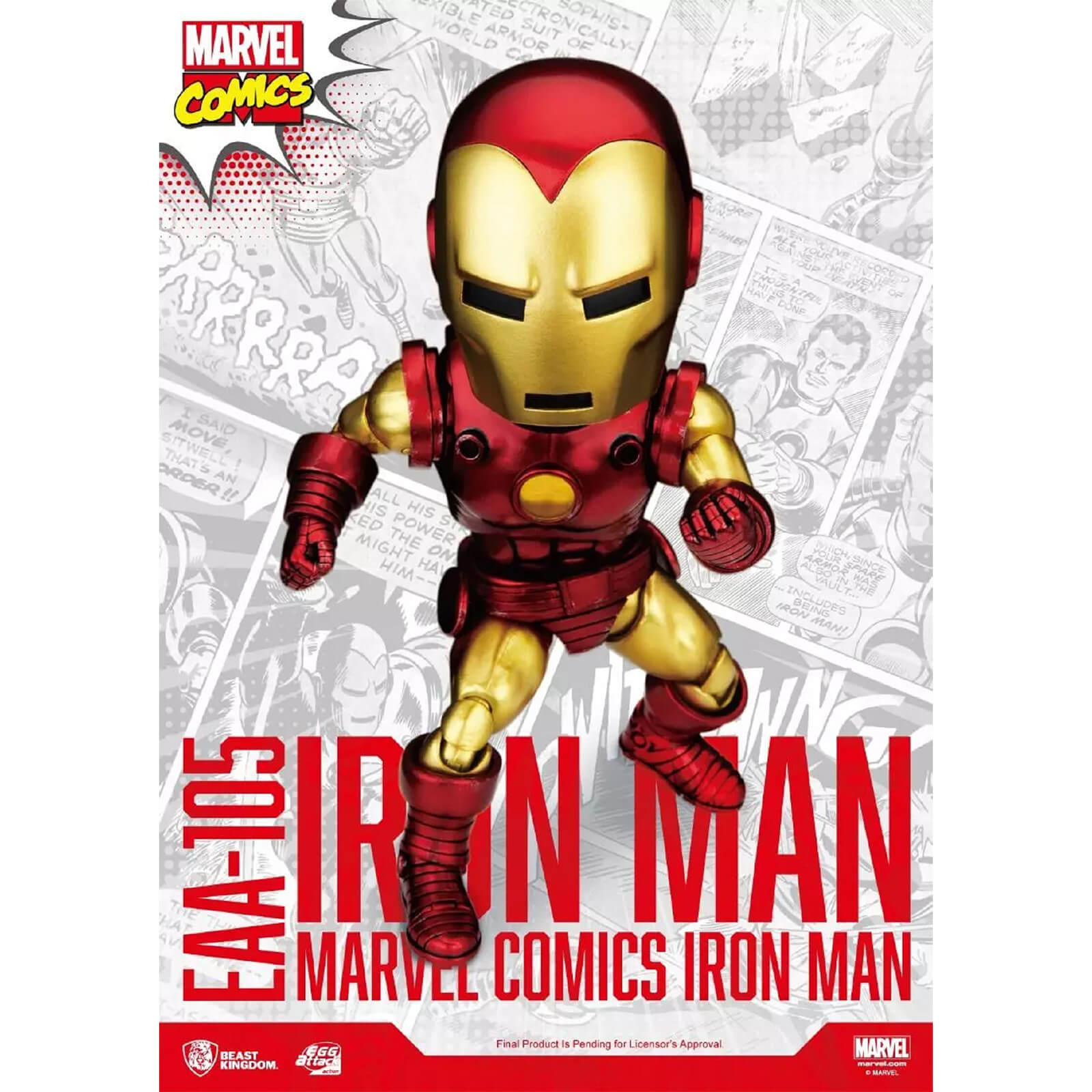 Beast Kingdom Marvel Comics Egg Attack Action Figure - Classic Iron Man