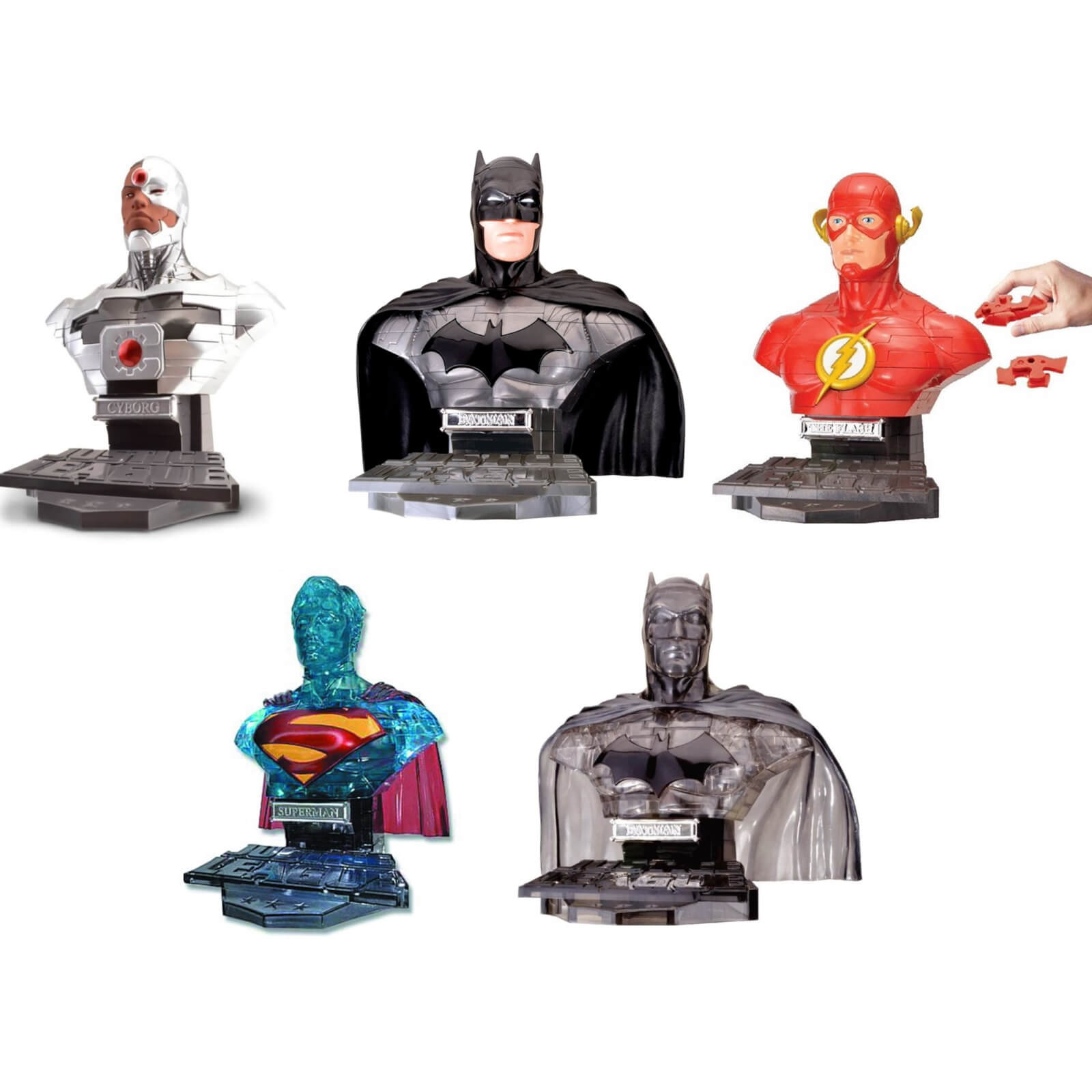 DC Comics 72pc 3D Puzzle Bundle (Includes 5 items)