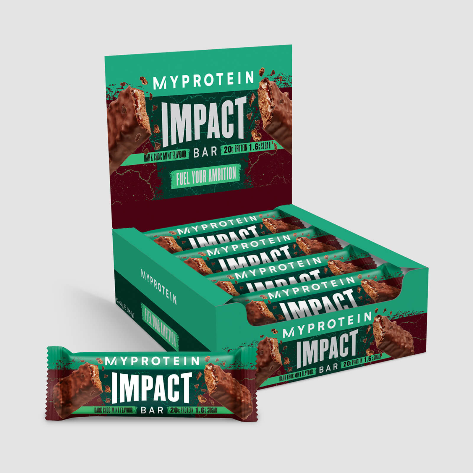 Impact Proteinriegel - 12Riegeln - Dark Chocolate Mint