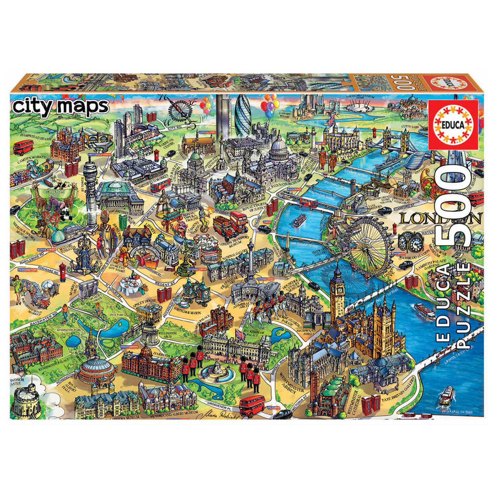 London City Map Jigsaw Puzzle (500 Pieces) London City Map Jigsaw Puzzle (500 Pieces)