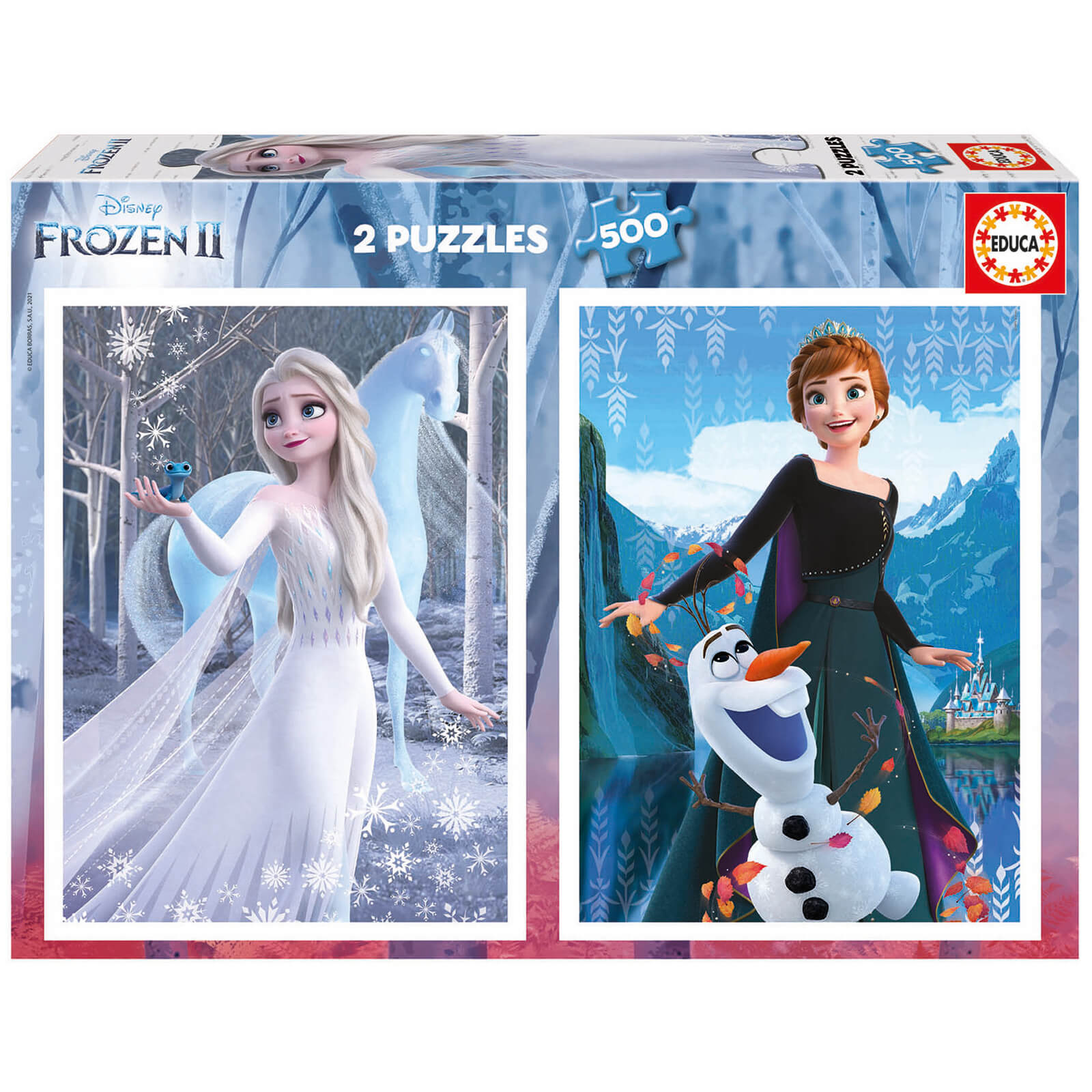Disney Frozen 2-in-1 Jigsaw Puzzles (500 Pieces)