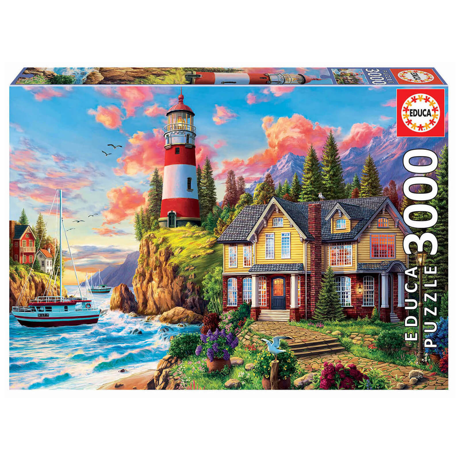 Image of Lighthouse and Cottage Jigsaw Puzzle (3000 Pieces)