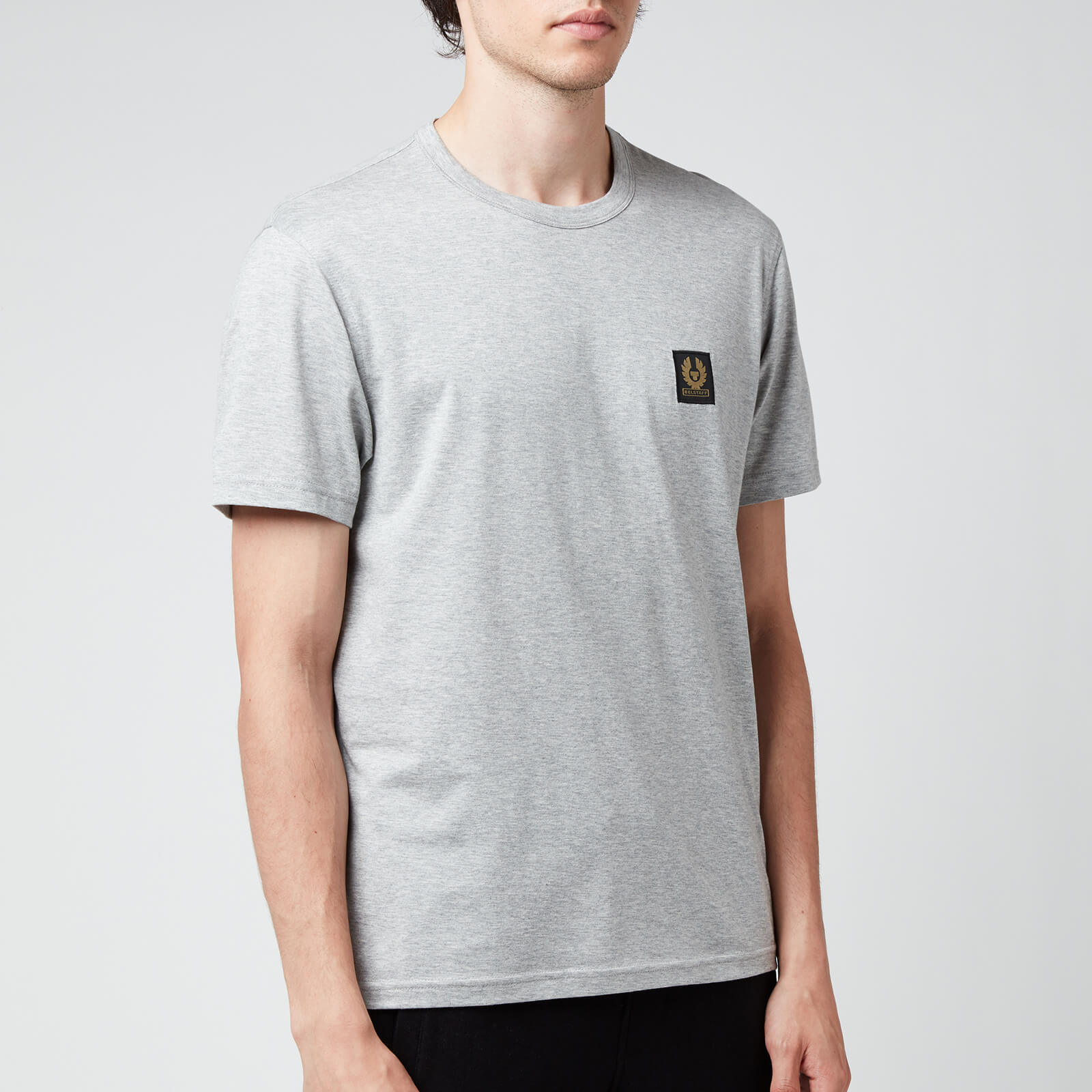 Belstaff Men's Patch Logo T-Shirt - Grey Melange - M