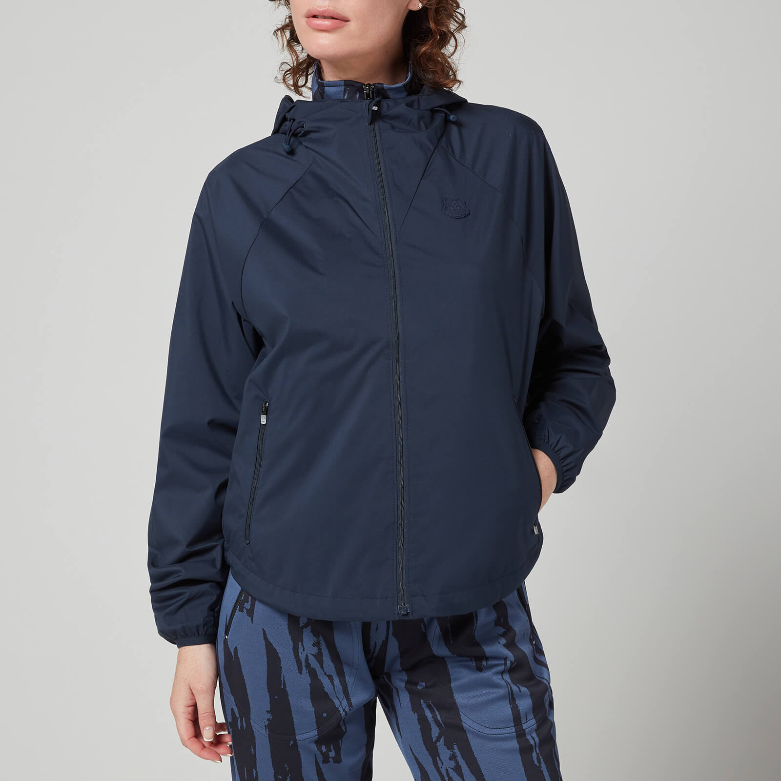 KENZO Women's K-Tiger Nylon Windbreaker - Blue Black - XS