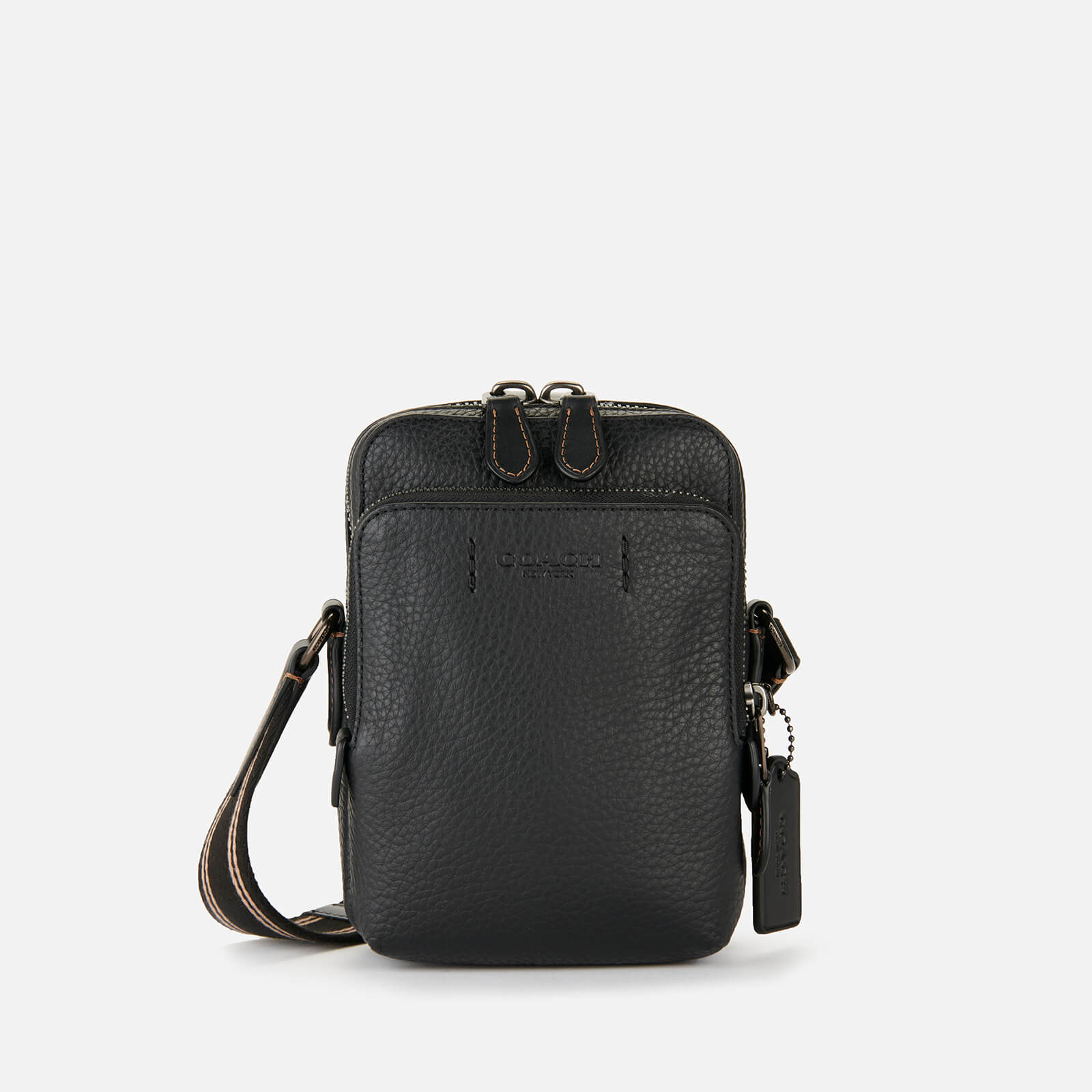 Coach Men's Gotham Cross Body Bag in Pebble Leather - Black