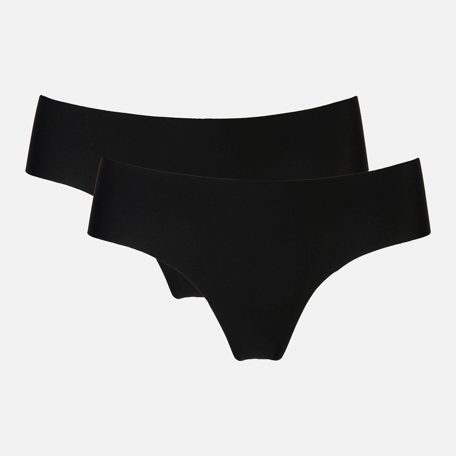 Organic Basics Women's Invisible Cheeky Thong 2-Pack - Black - XL