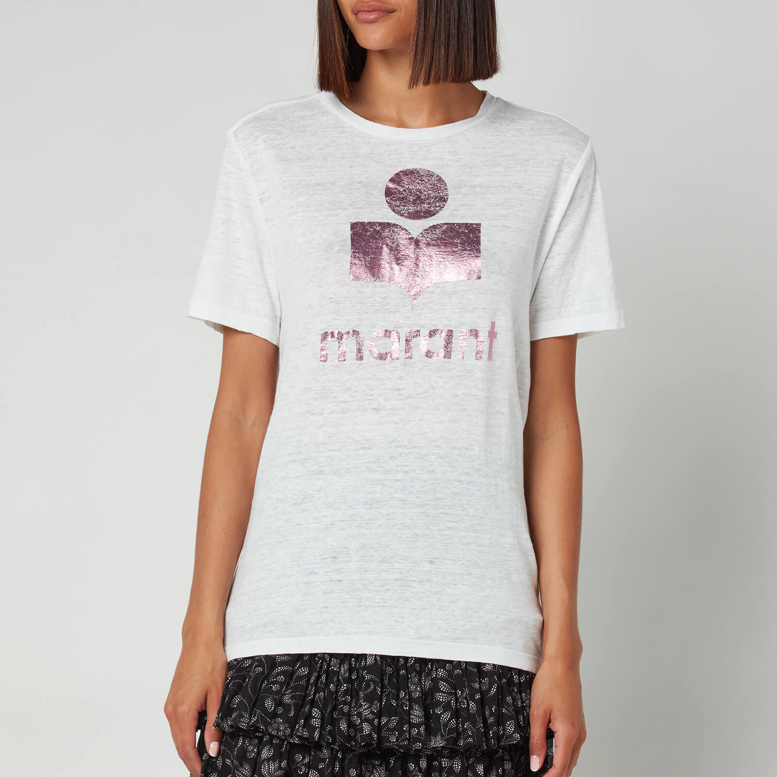 Isabel Marant Etoile Women's Zewel T-Shirt - Pink/White - EU40/UK12
