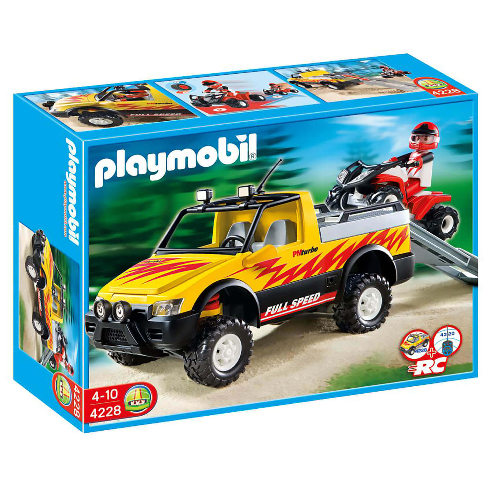 Playmobil 4x4 Pick Up With Quad (4228)