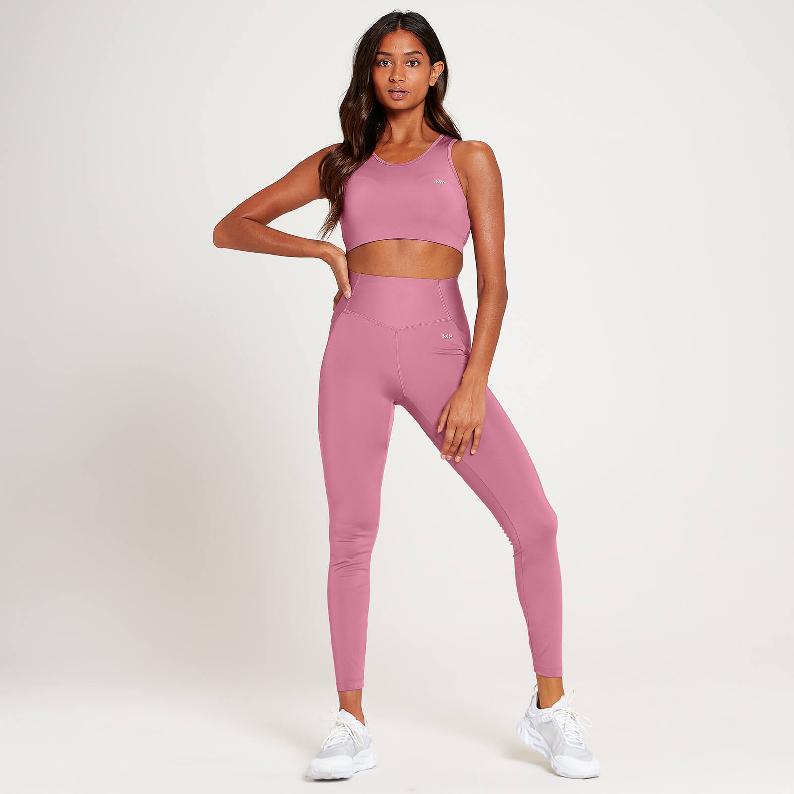 5059883014227 - Formgebende Leggings mit lasergeschnittenen Details für Damen - Mauve - M