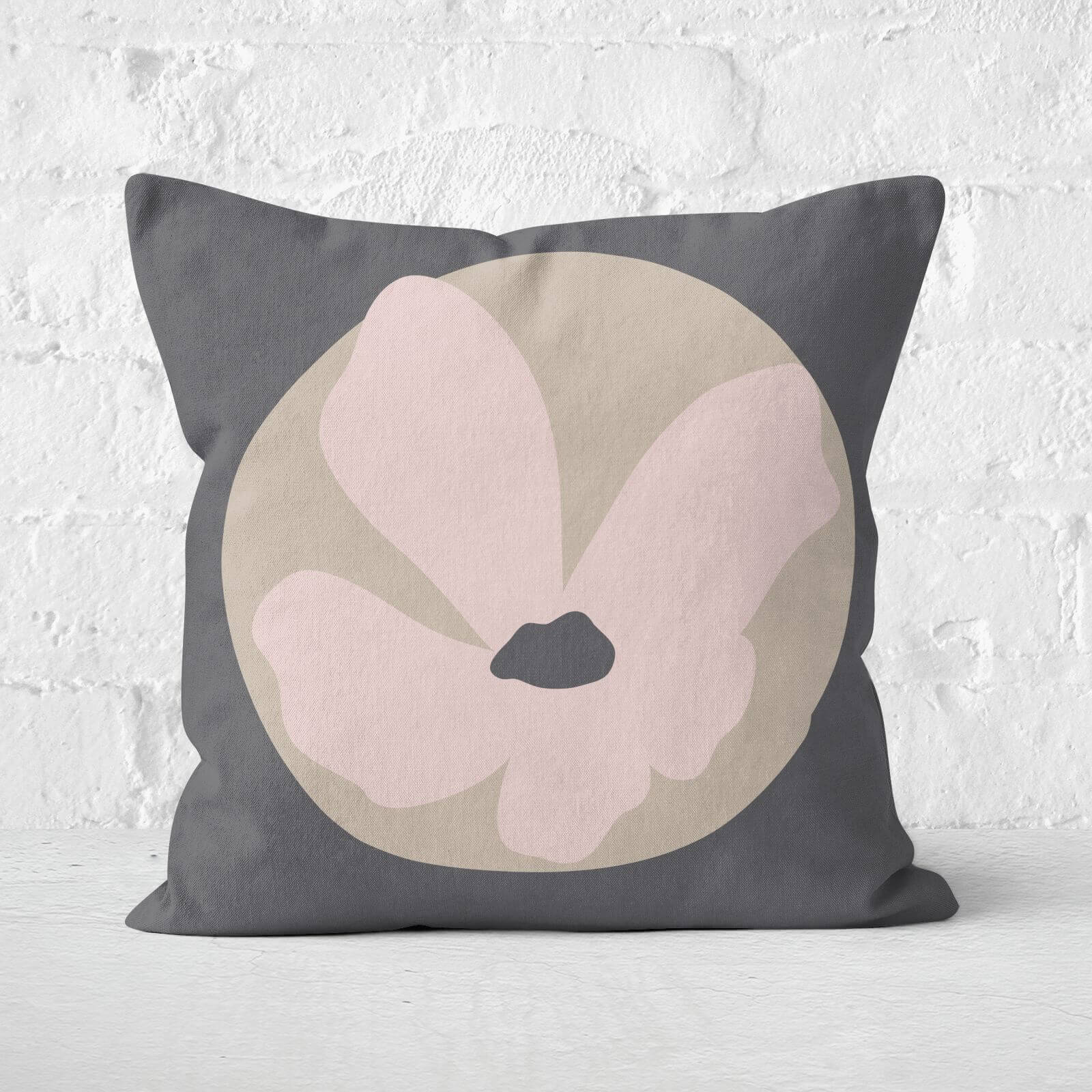 Abstract Natural Flower Square Cushion - 40x40cm - Soft Touch