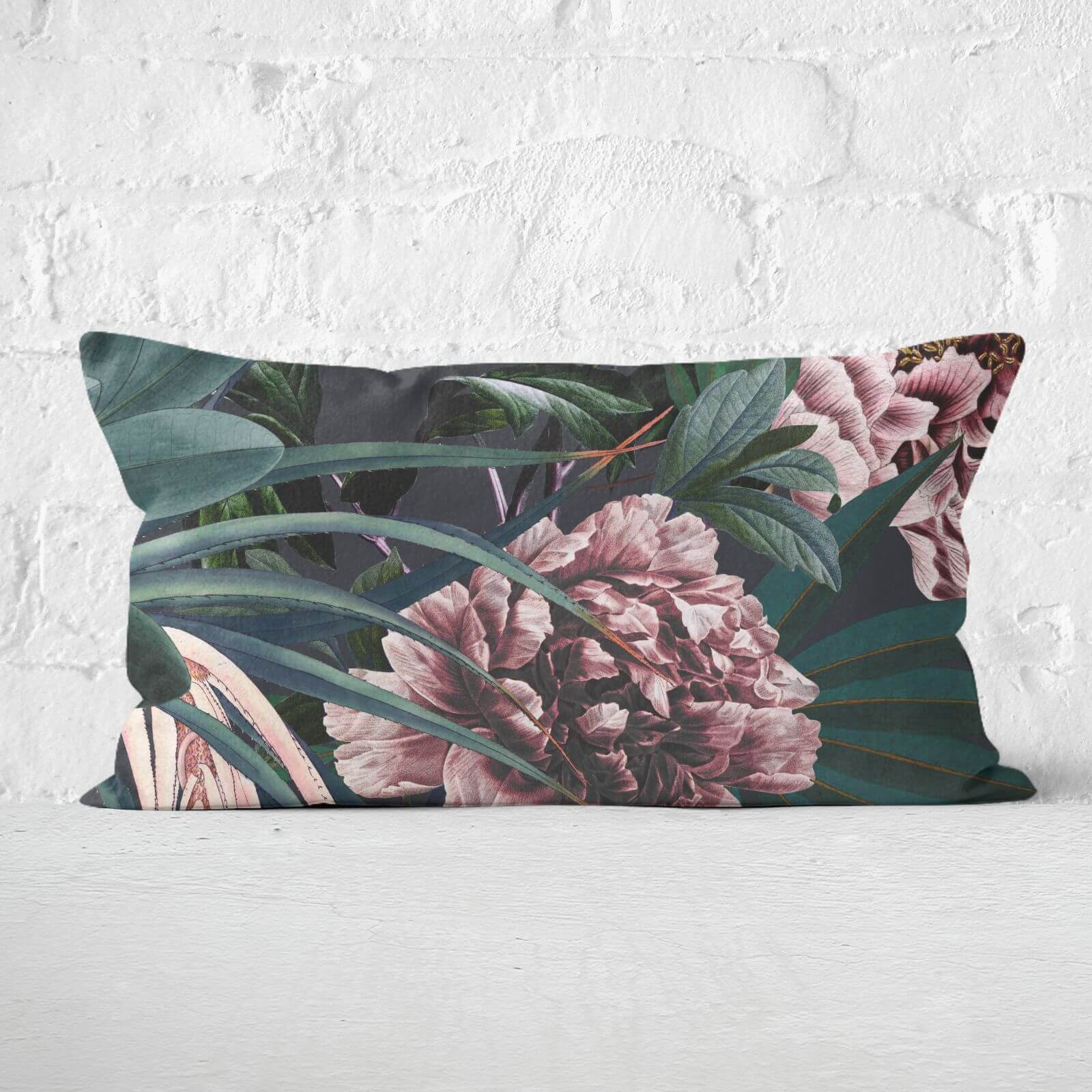 Vintage Flowers Rectangular Cushion - 30x50cm - Soft Touch