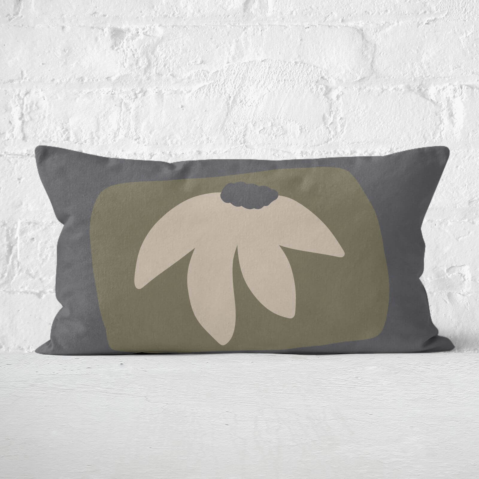 Natural Flower Rectangular Cushion - 30x50cm - Soft Touch