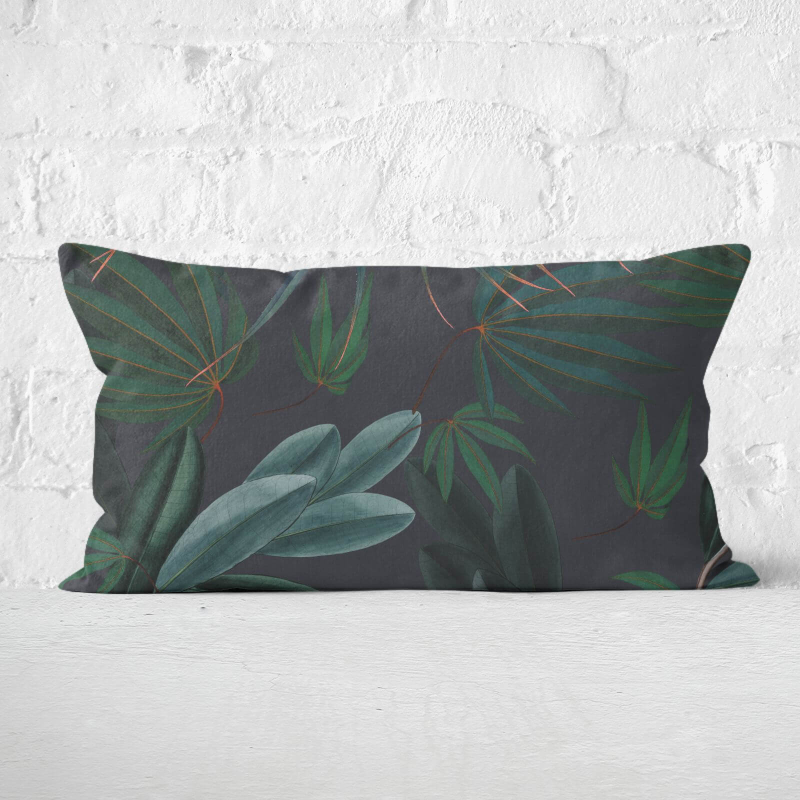Vintage Leaves Rectangular Cushion - 30x50cm - Soft Touch