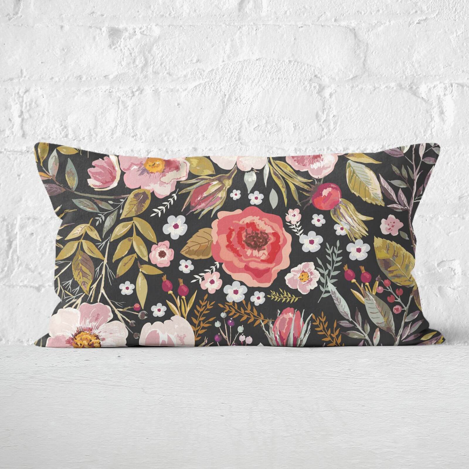 Flowers Rectangular Cushion - 30x50cm - Soft Touch