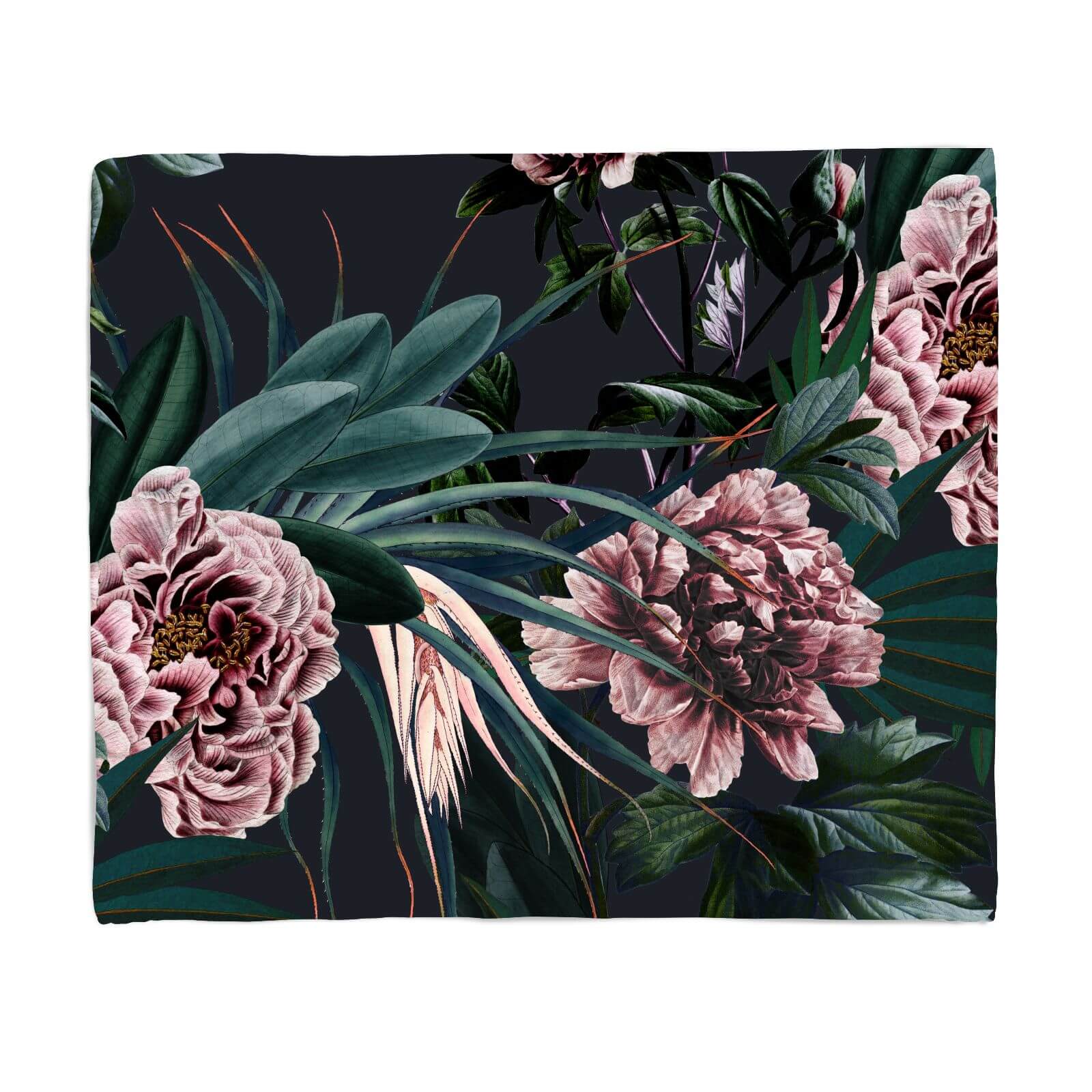 Vintage Floral Fleece Blanket