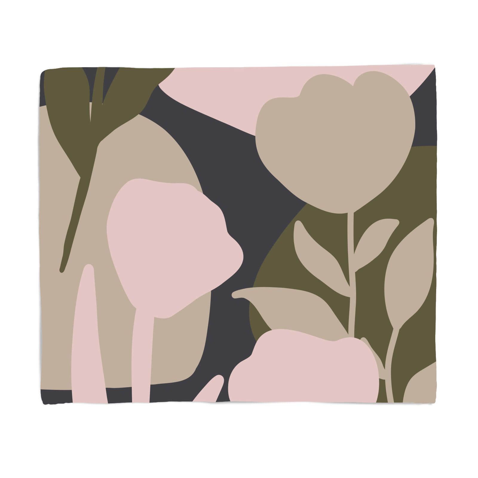 Abstract Natural Flowers Fleece Blanket