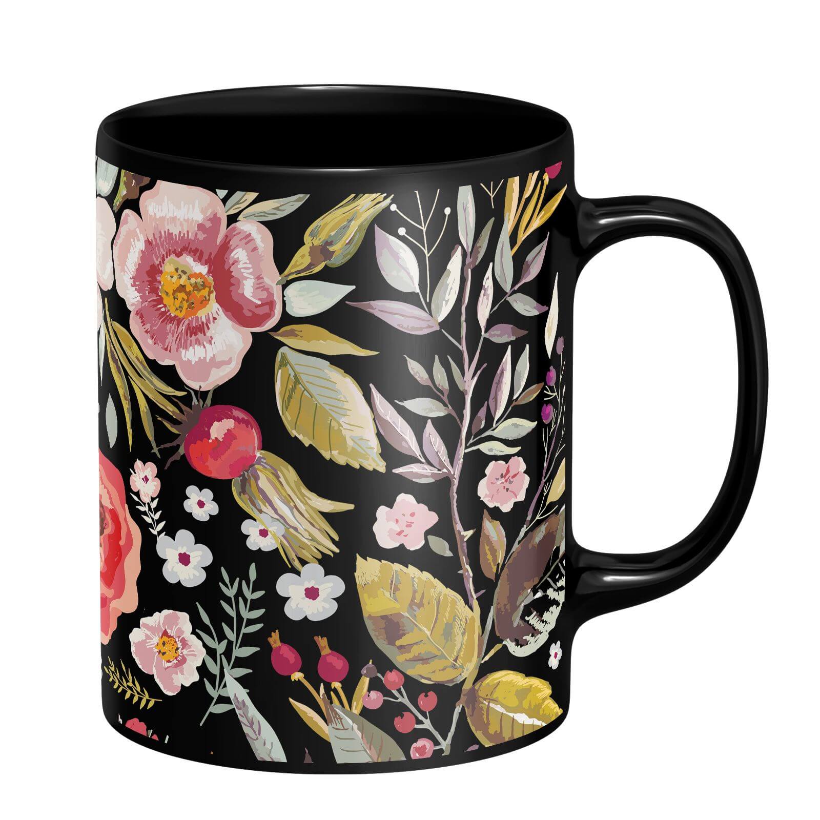 Flowers Mug - Black