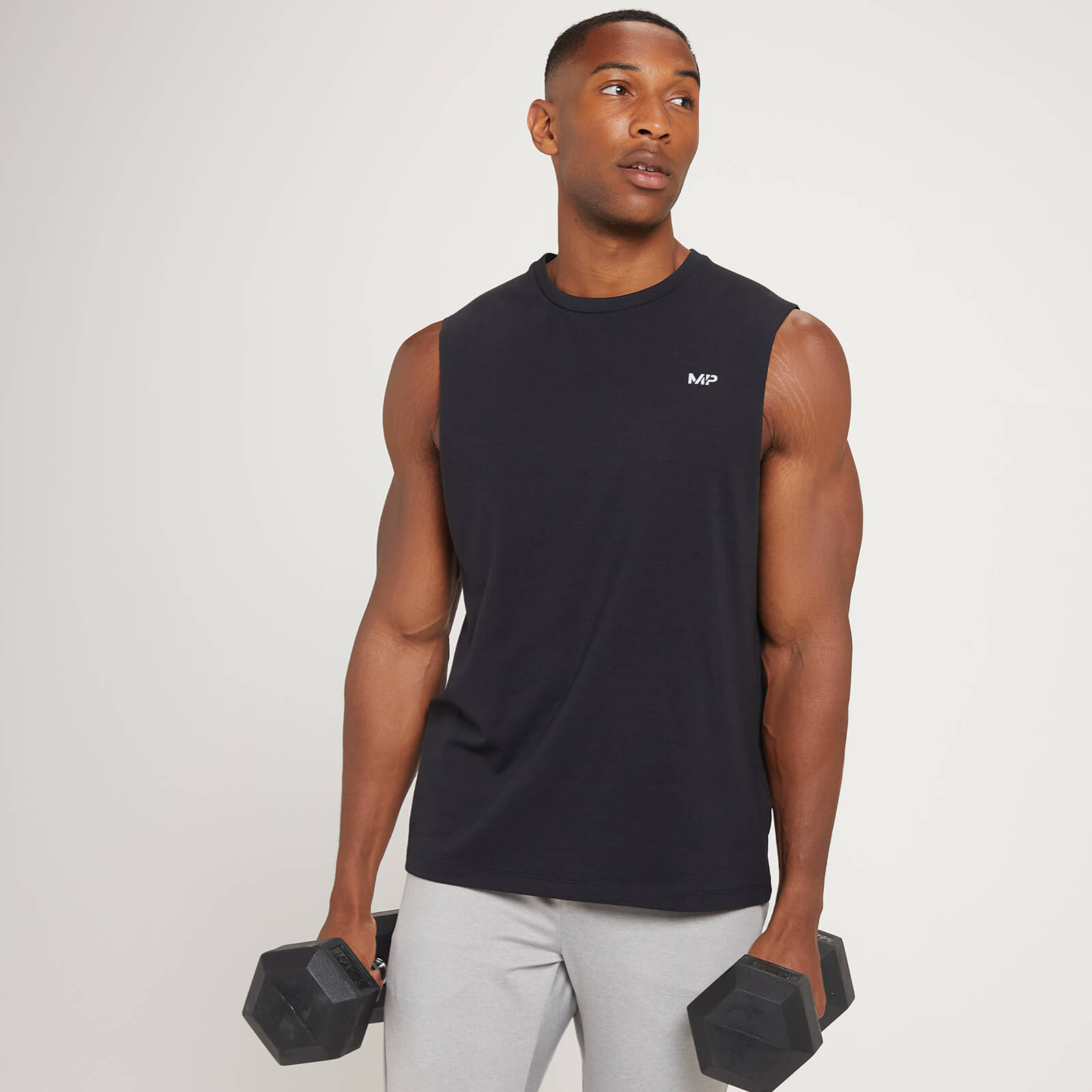 Camiseta sin mangas Adapt con estampado efecto arena para hombre de MP - Negro - XL