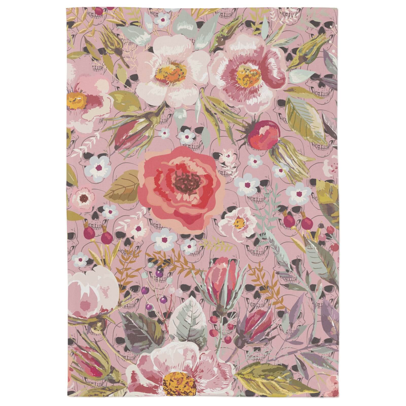 Flowers & Skulls Tea Towel