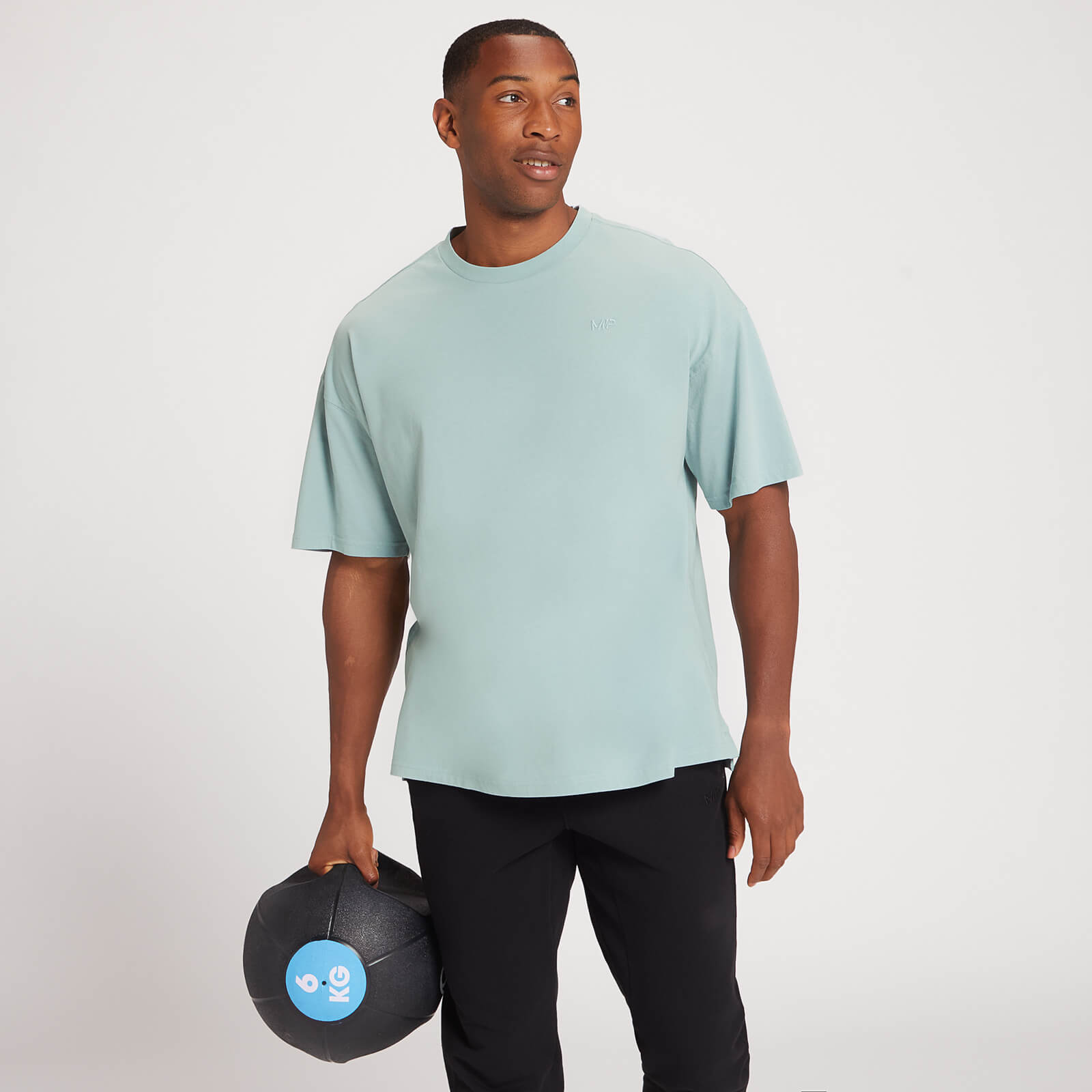 MP Men's Dynamic Training Oversized Short Sleeve T-Shirt - Ice Blue - L