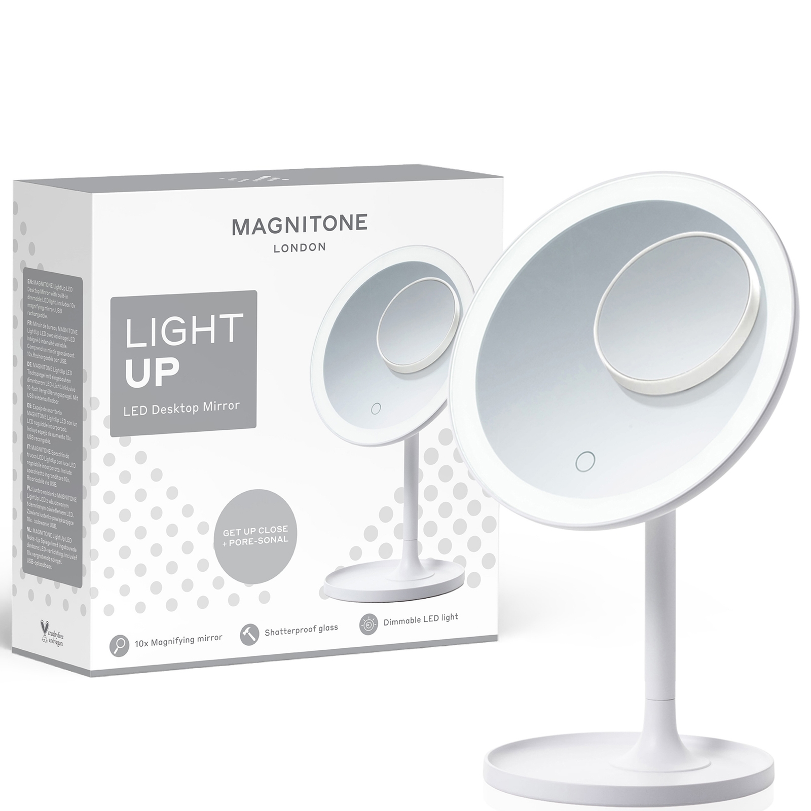 

MAGNITONE Light Up LED Desktop Makeup Mirror
