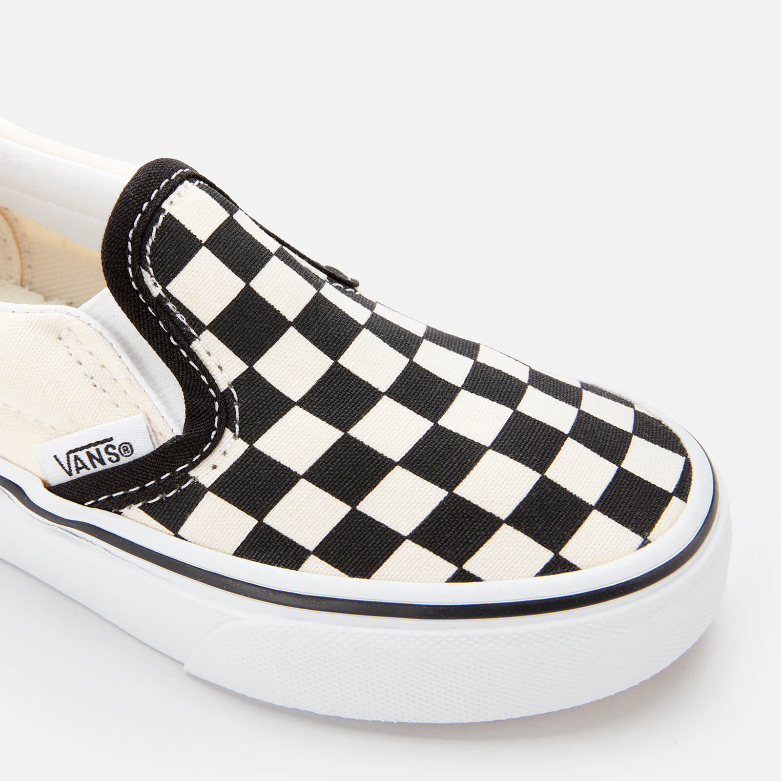 Vans Kids' Classic Slip-on Checkerboard Trainers - Black/white - Uk 11 Kids Vn000zbueo11 Childrens Footwear, Multi