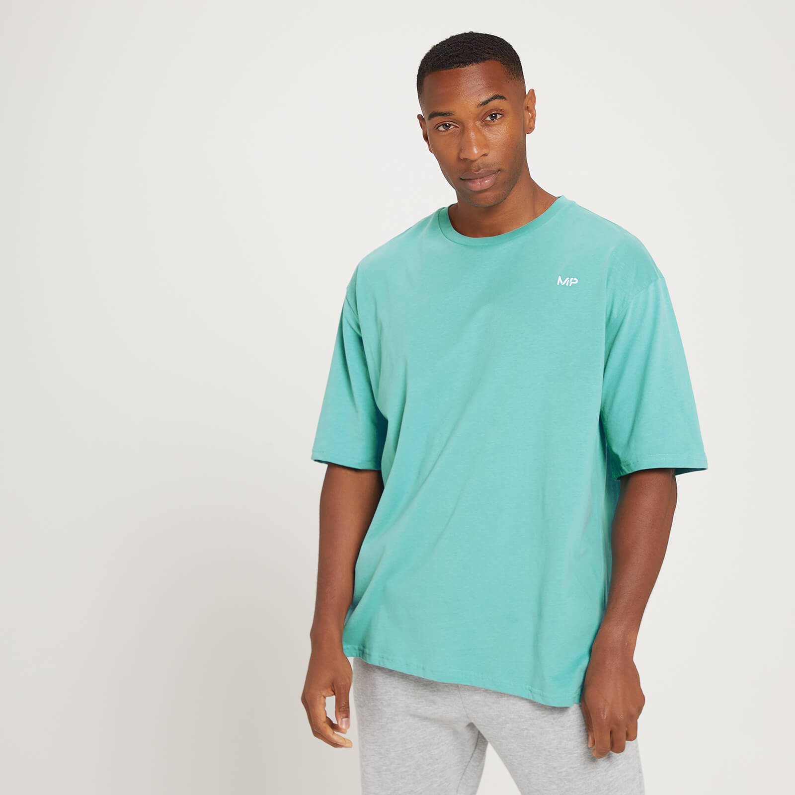 Męski T-Shirt o luźnym kroju z kolekcji MP – Smoke Green - XS